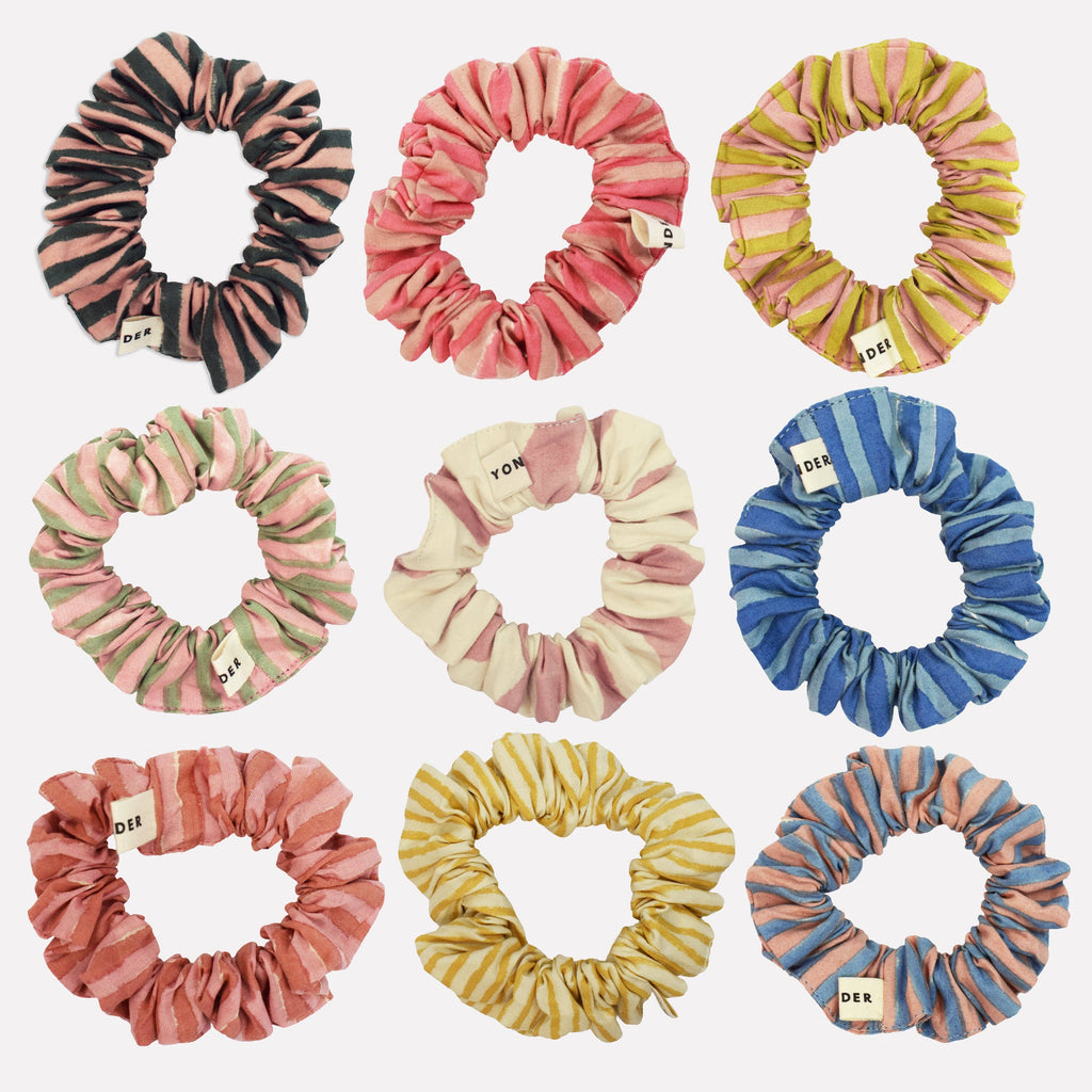 Cotton Mini Scrunchie Duo - Lemon Mix