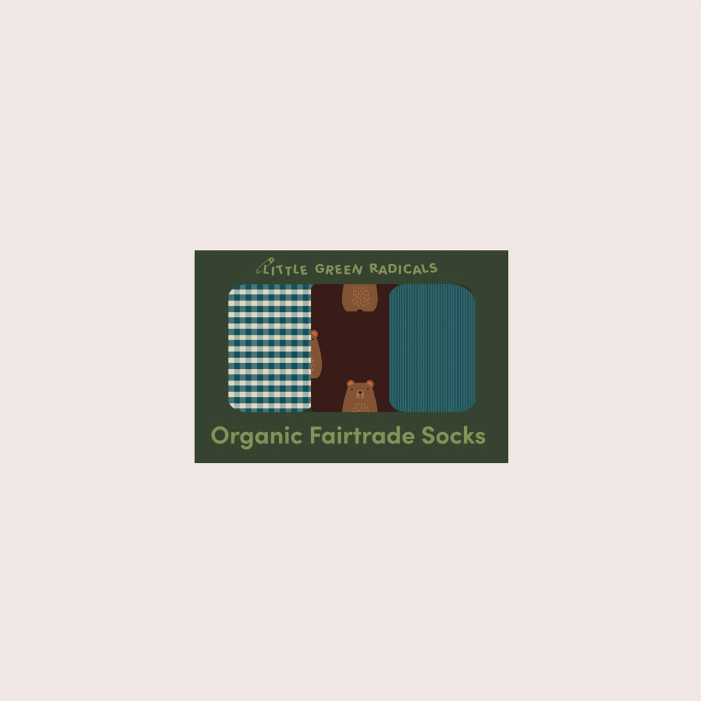 Teddy Bear Ankle Socks - Pack of 3