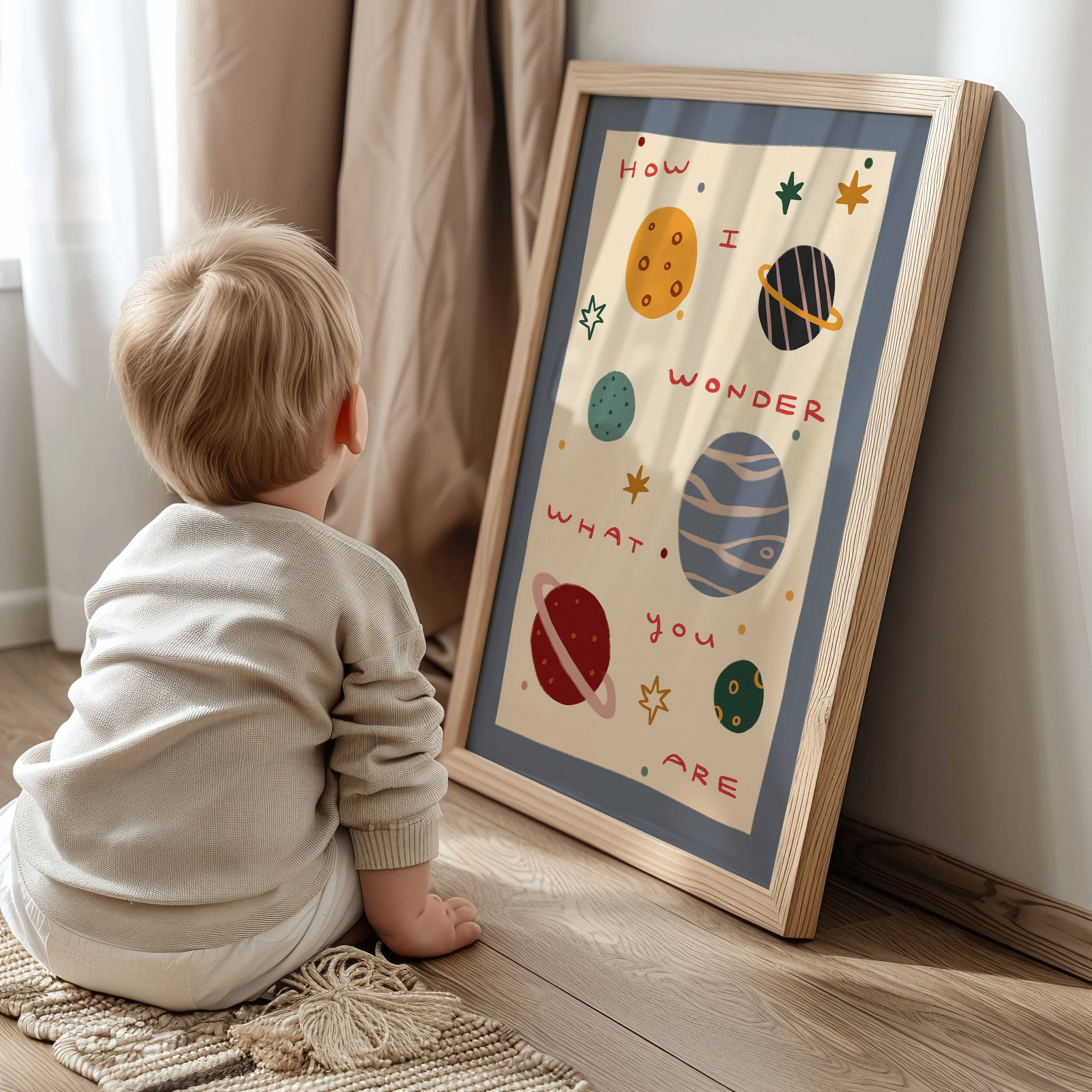 Nursery Print - Planets & Stars