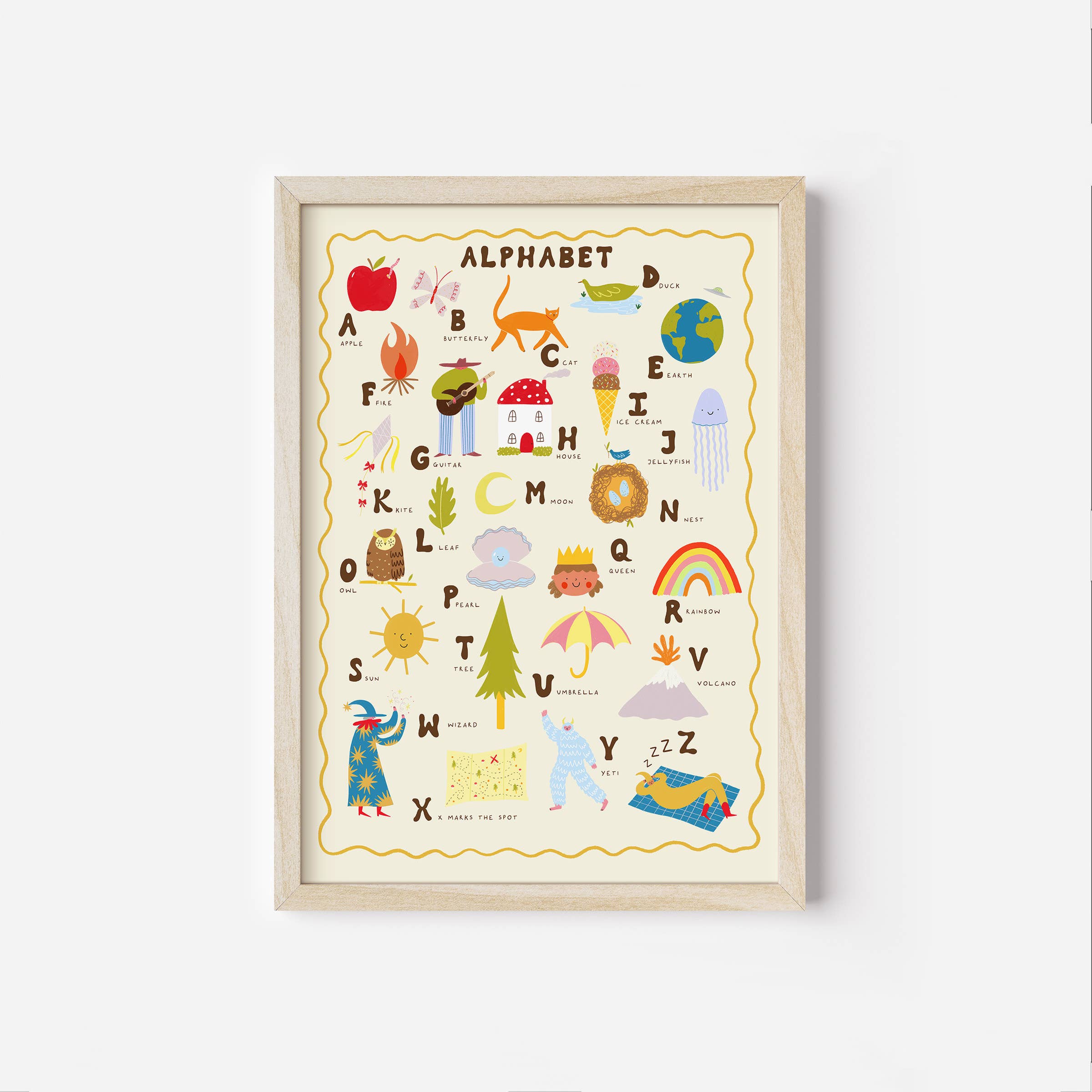 Illustrated Alphabet Art Print