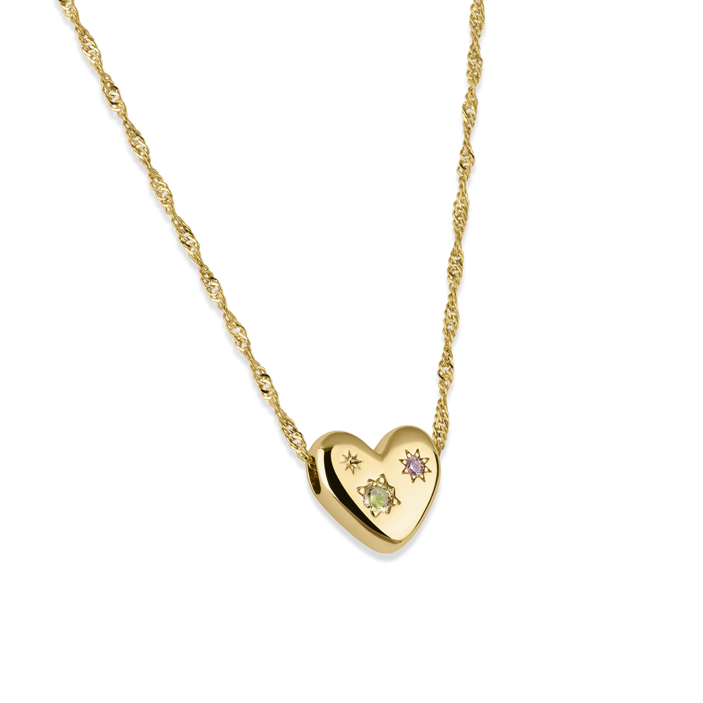 Chunky Floating Heart Necklace