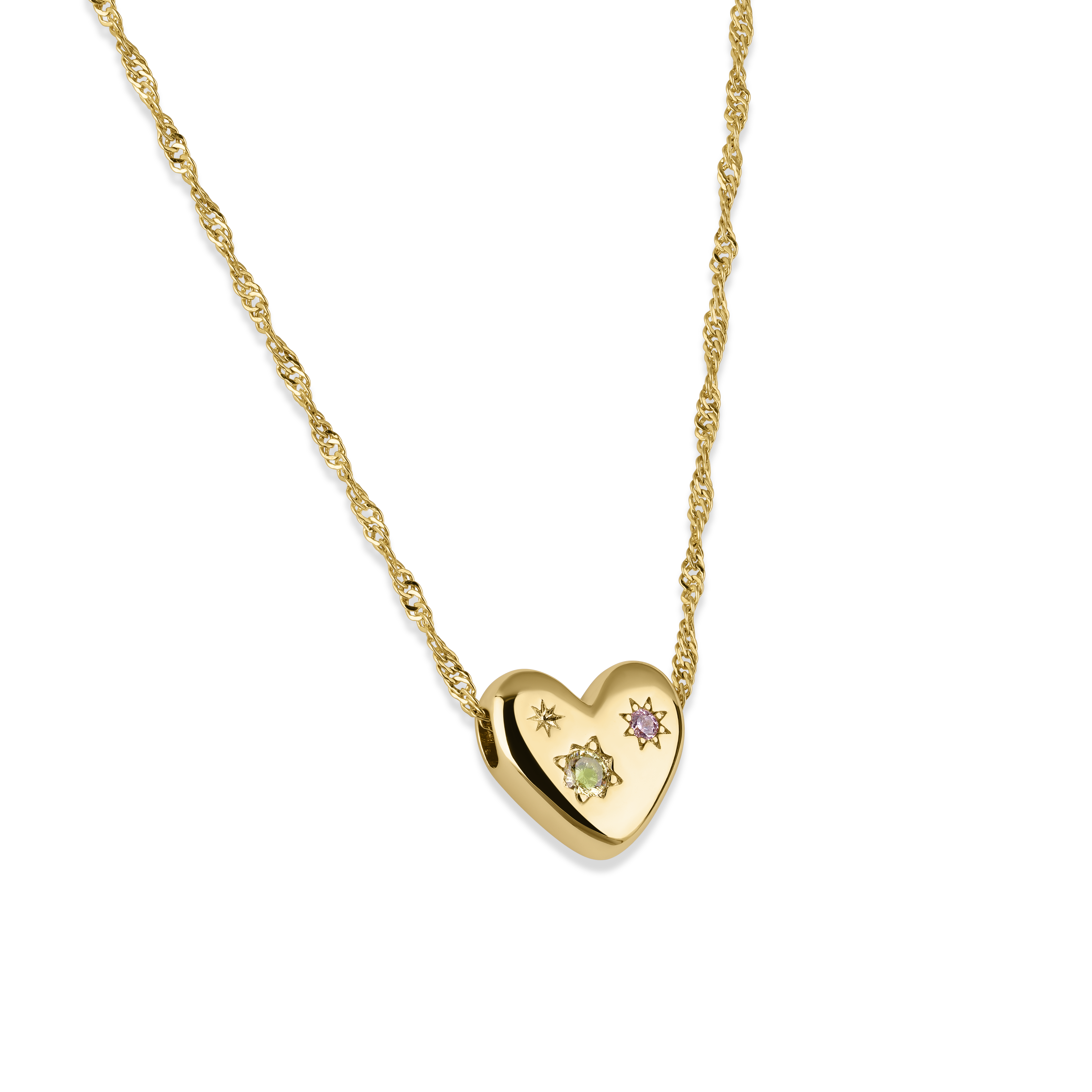 Chunky Floating Heart Necklace