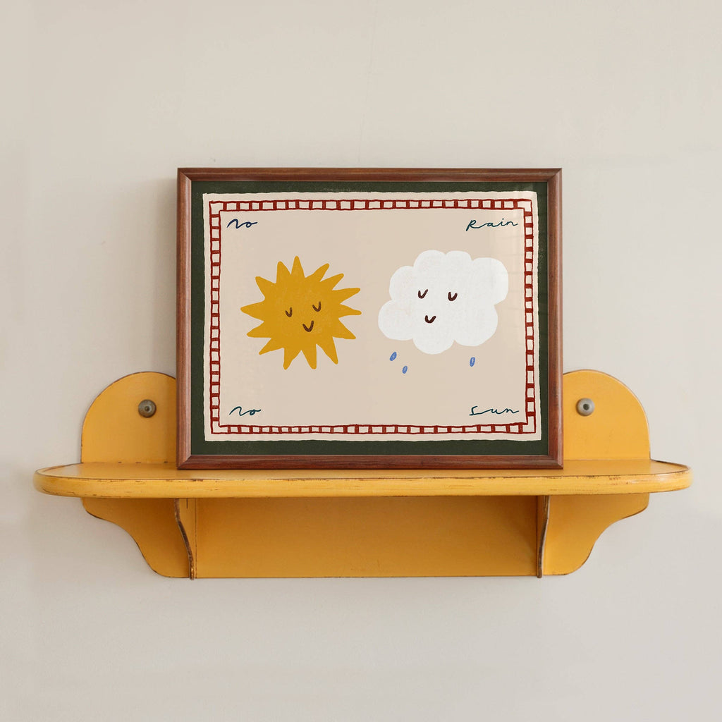 Nursery Print - No Rain, No Sun