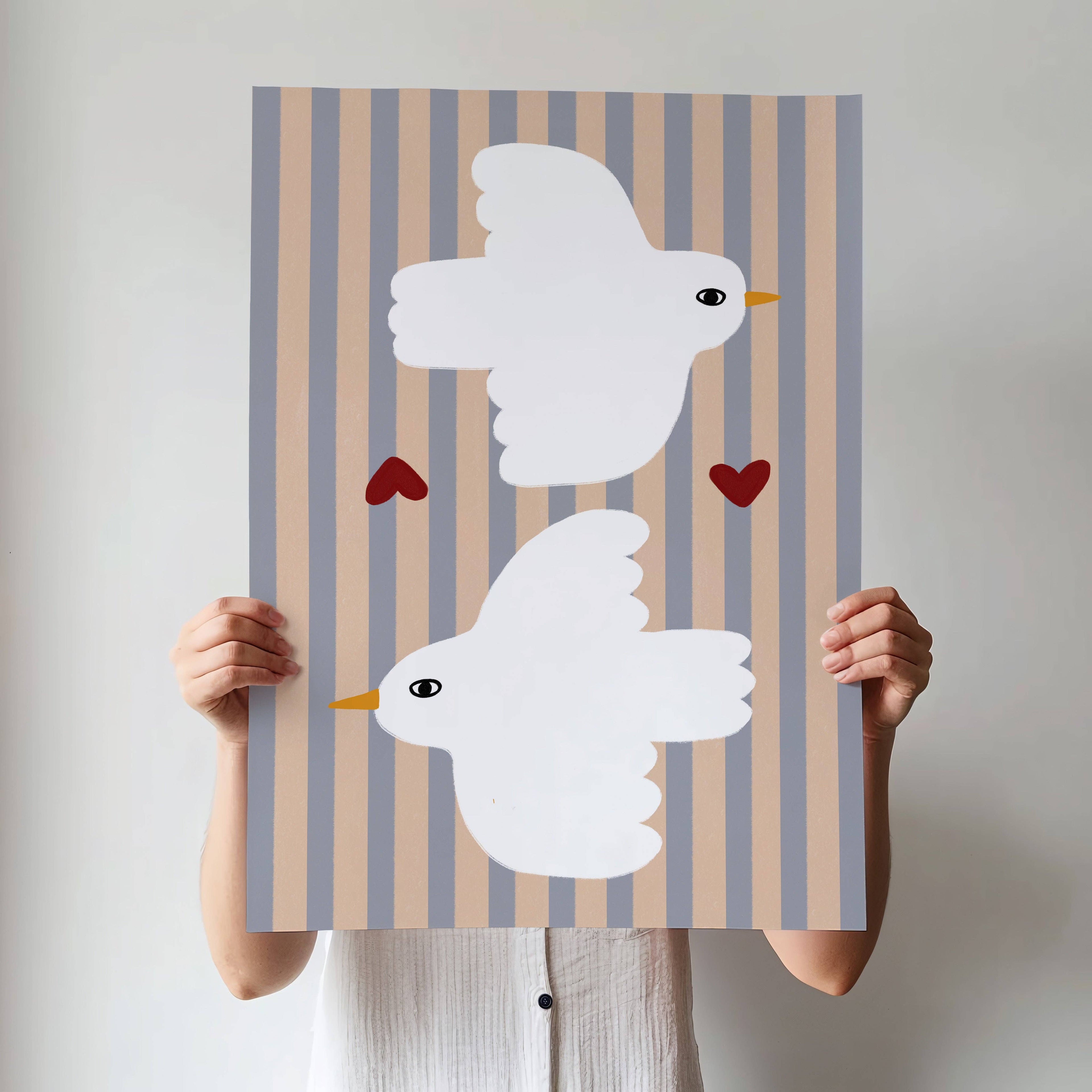 Nursery Print - Love Doves