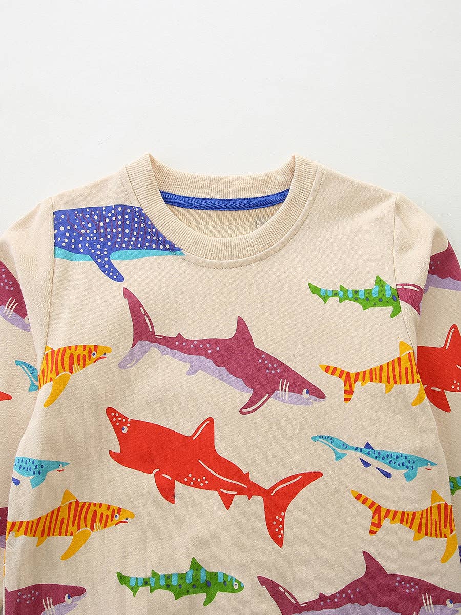 Kids Sweatshirt - Shark Print