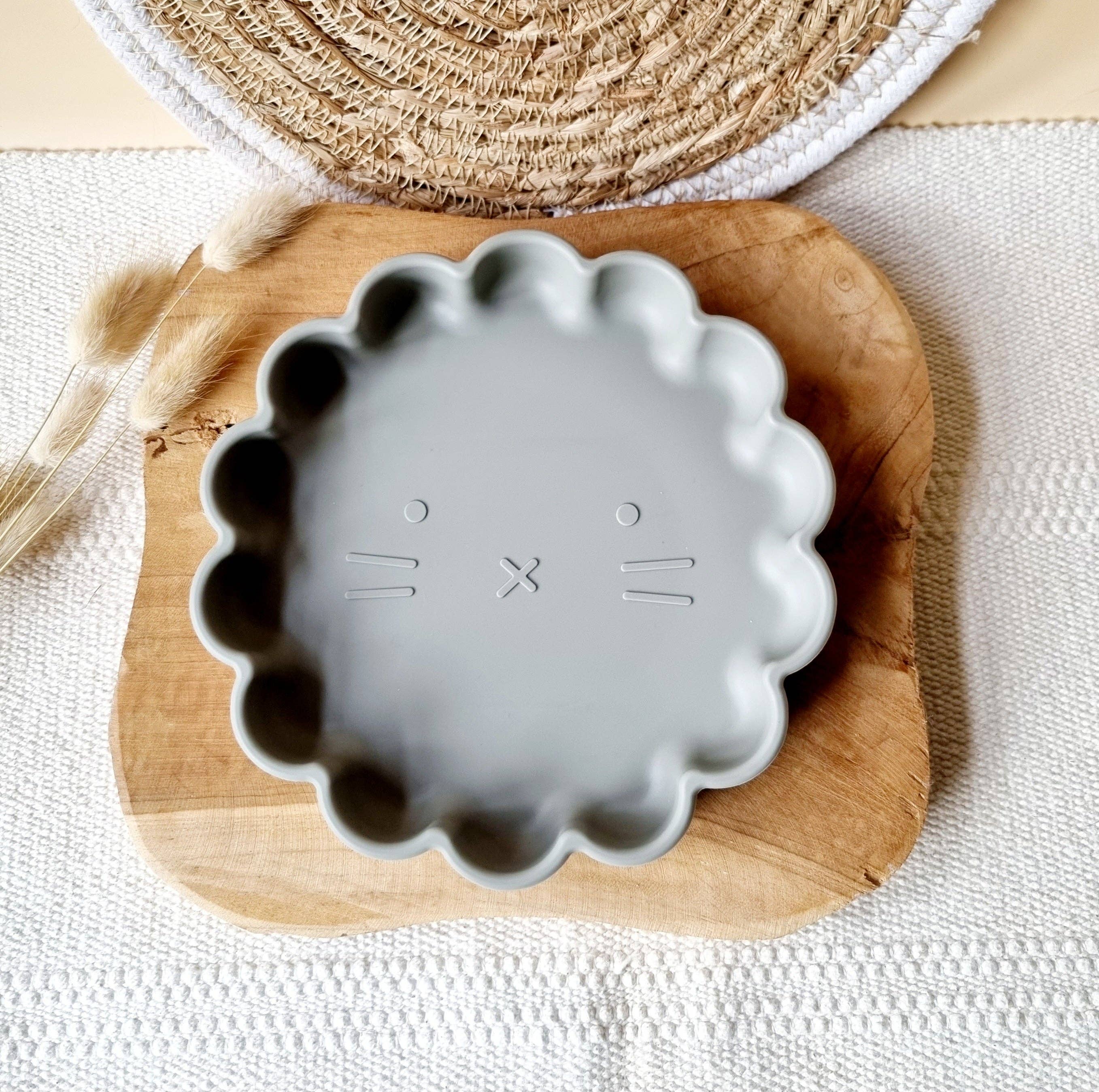Silicone Lion Plate - Sage