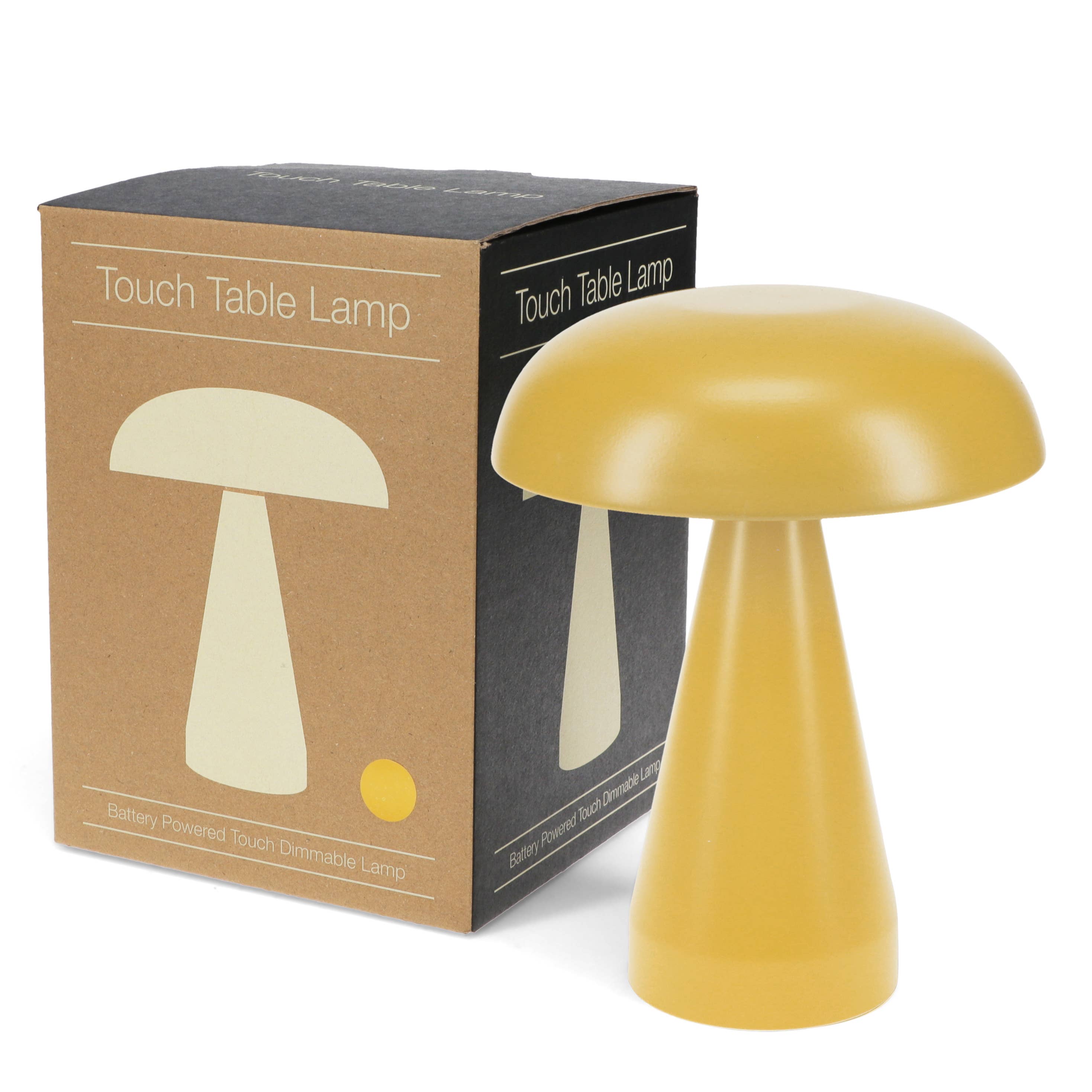 Touch Dimmable Mushroom Table Lamp - Mustard Yellow