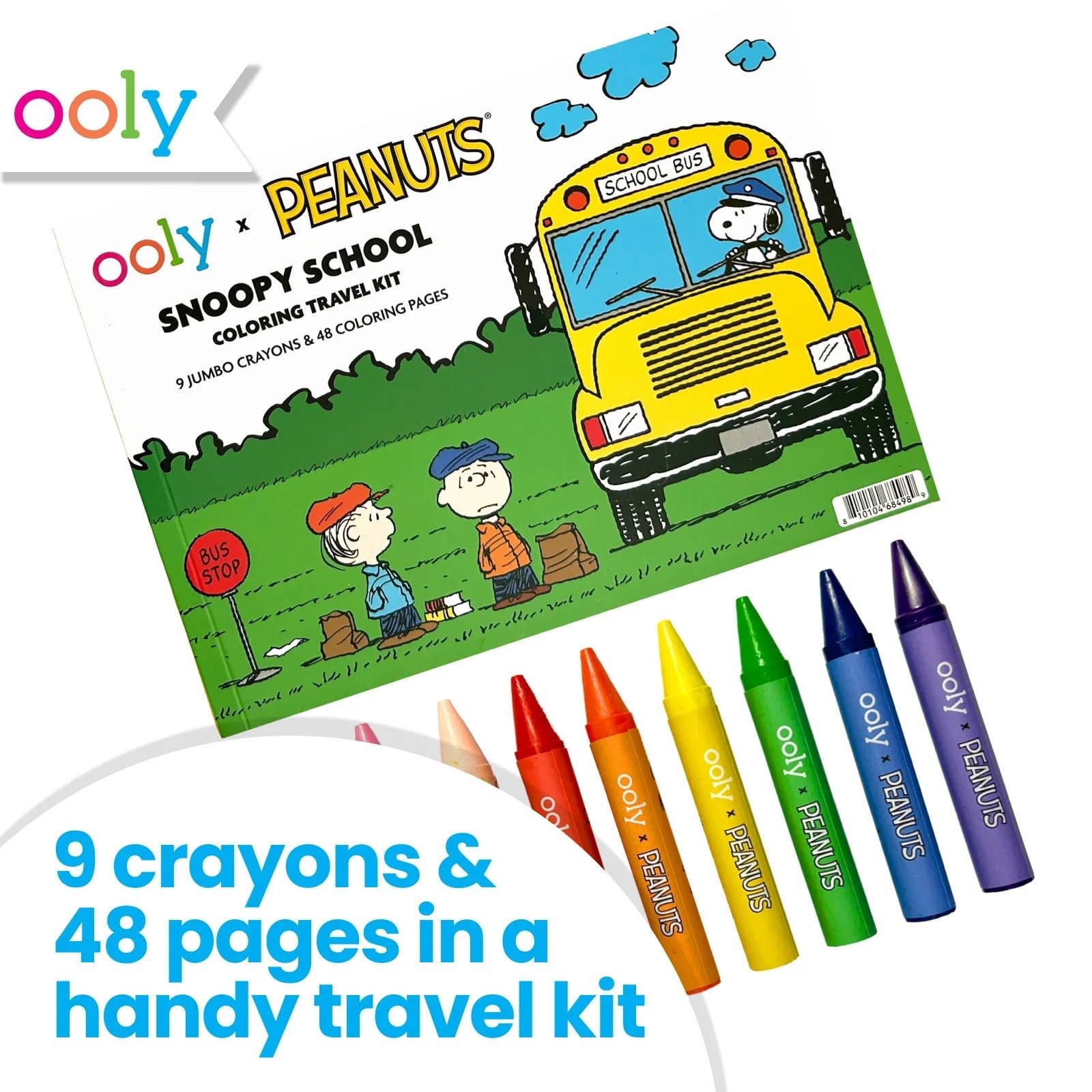 Snoopy School Coloring Travel Kit (9 Crayons)