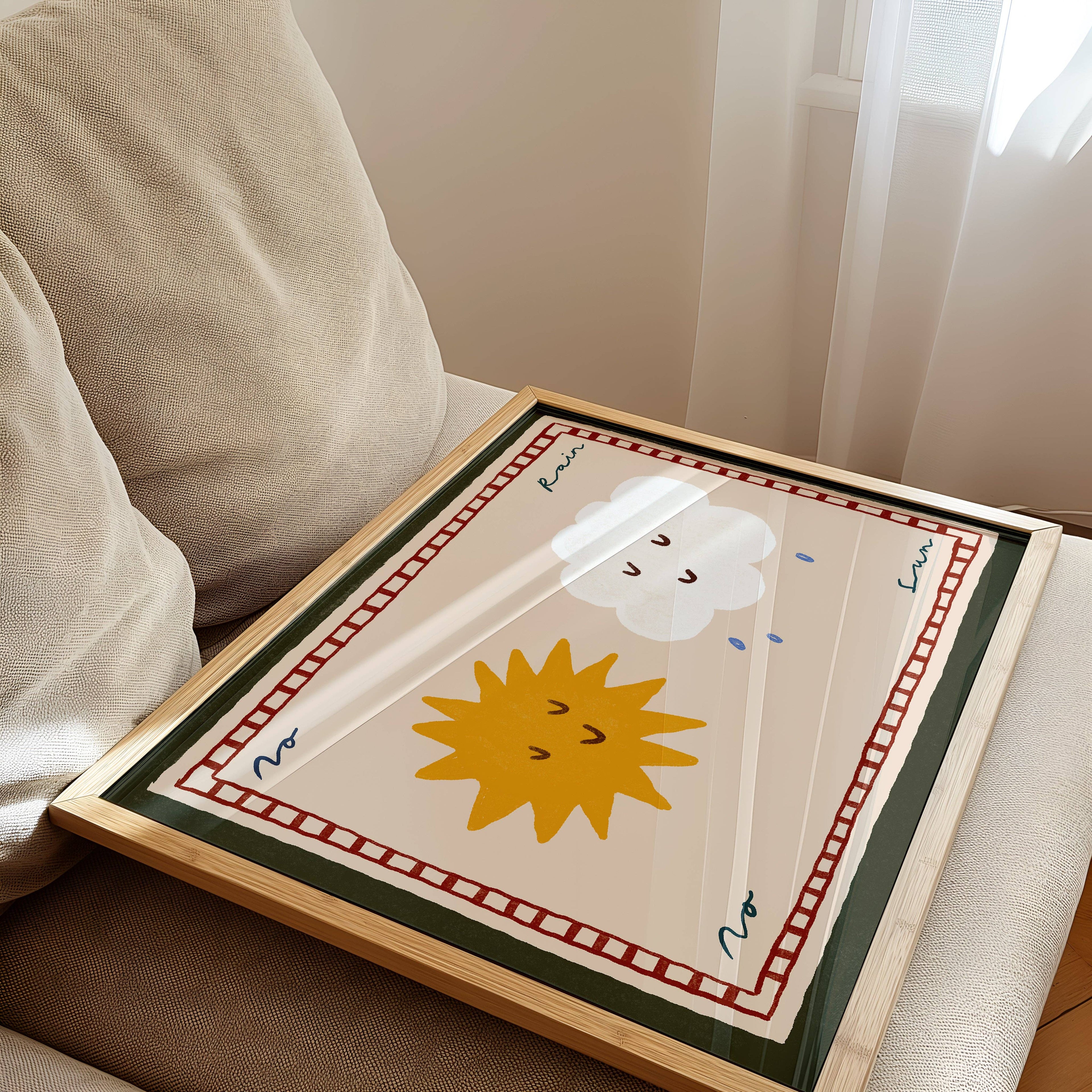 Nursery Print - No Rain, No Sun