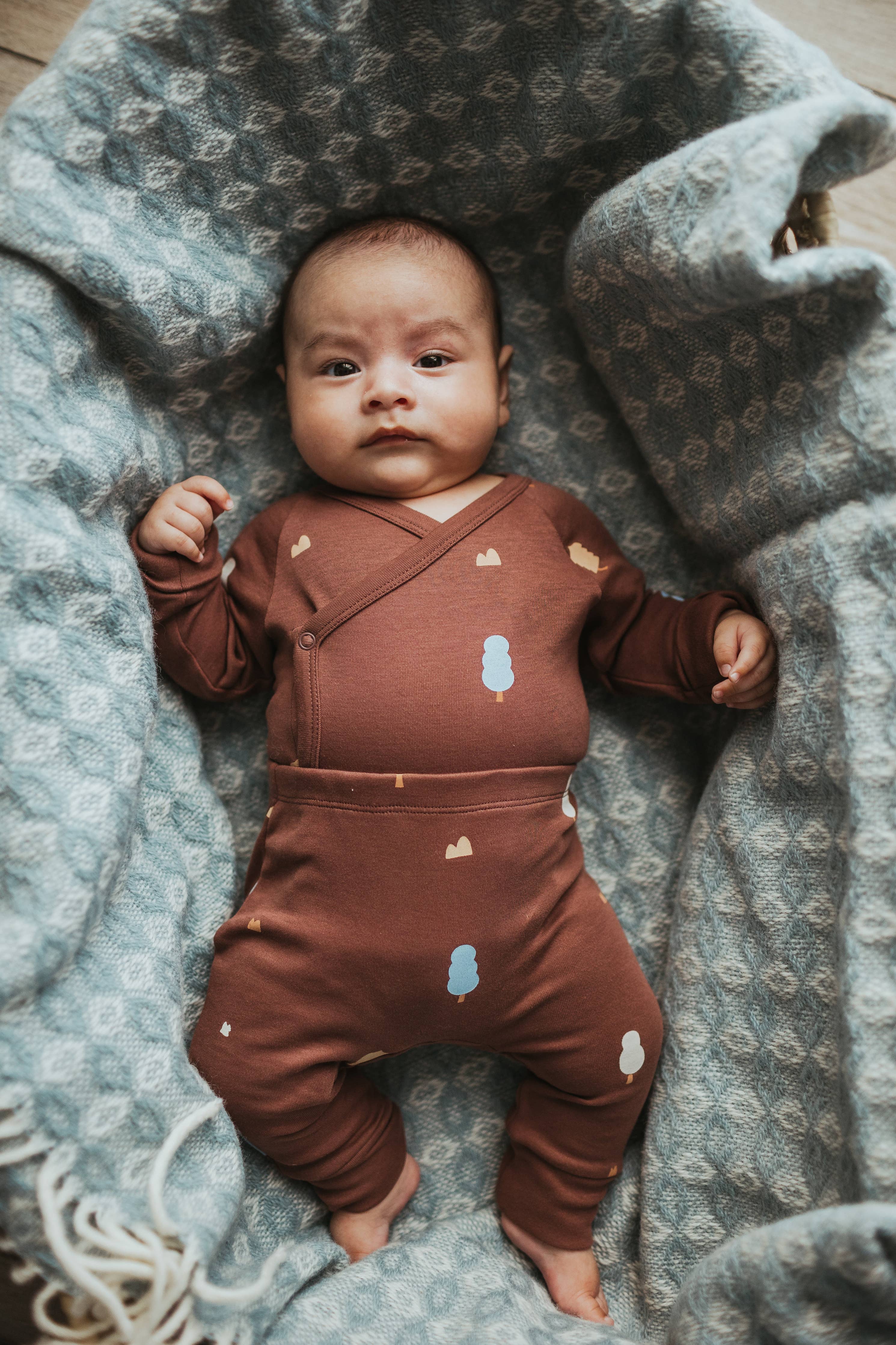 Organic Cotton Leggings in Raisin