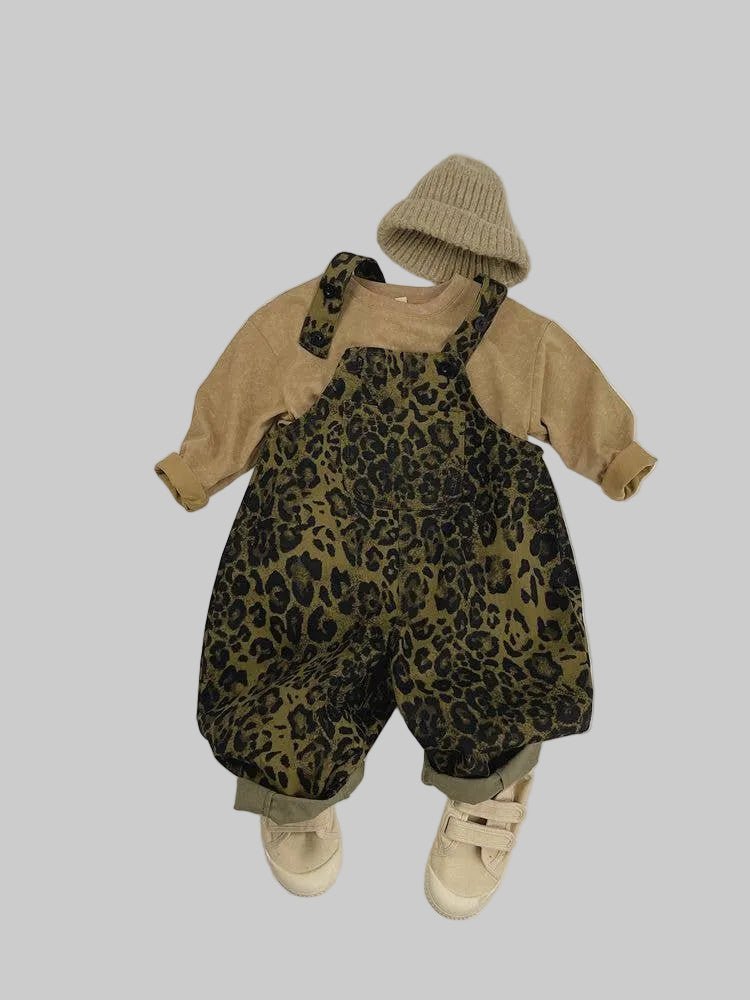 Leopard Print Dungarees