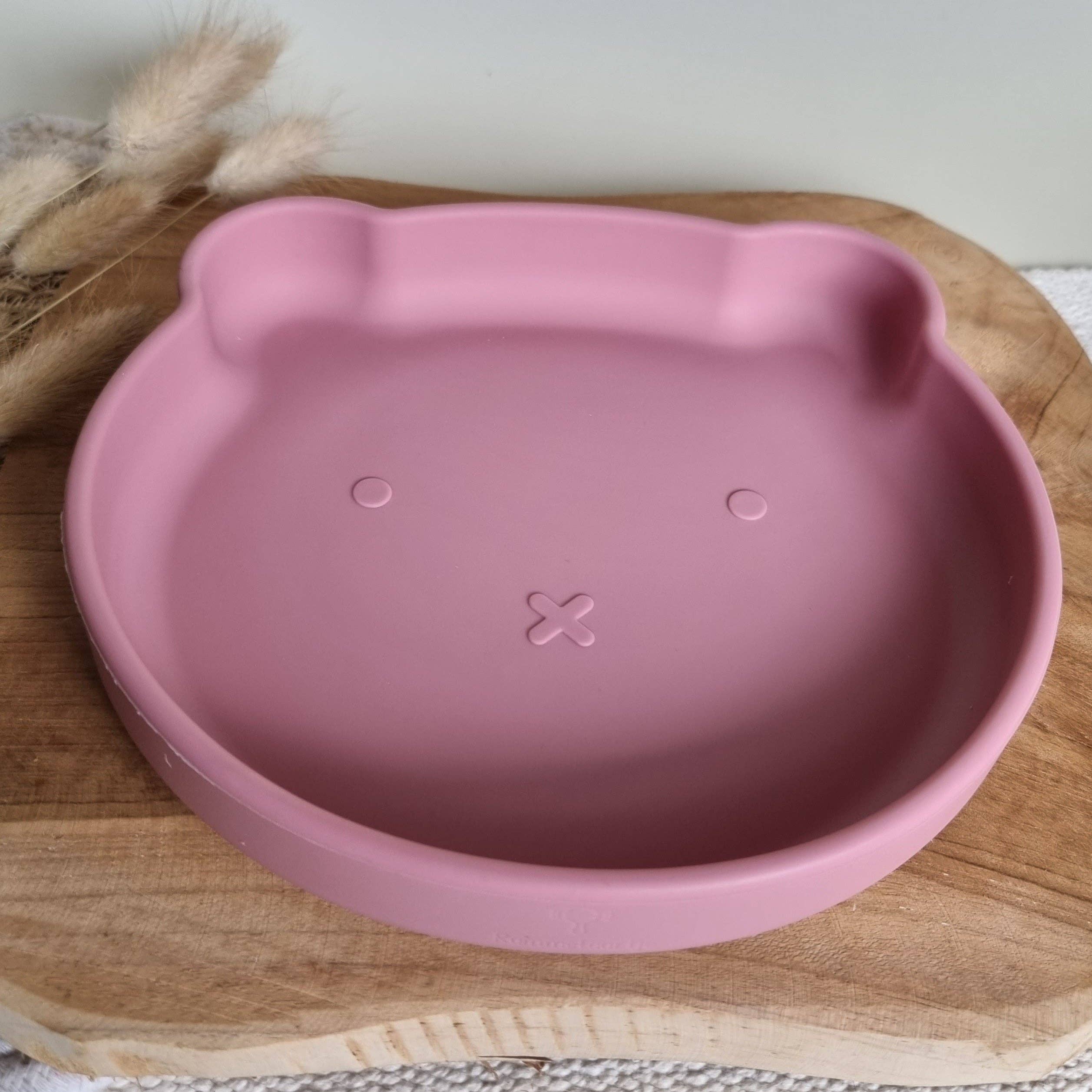 Silicone Bear Plate - Powder Pink