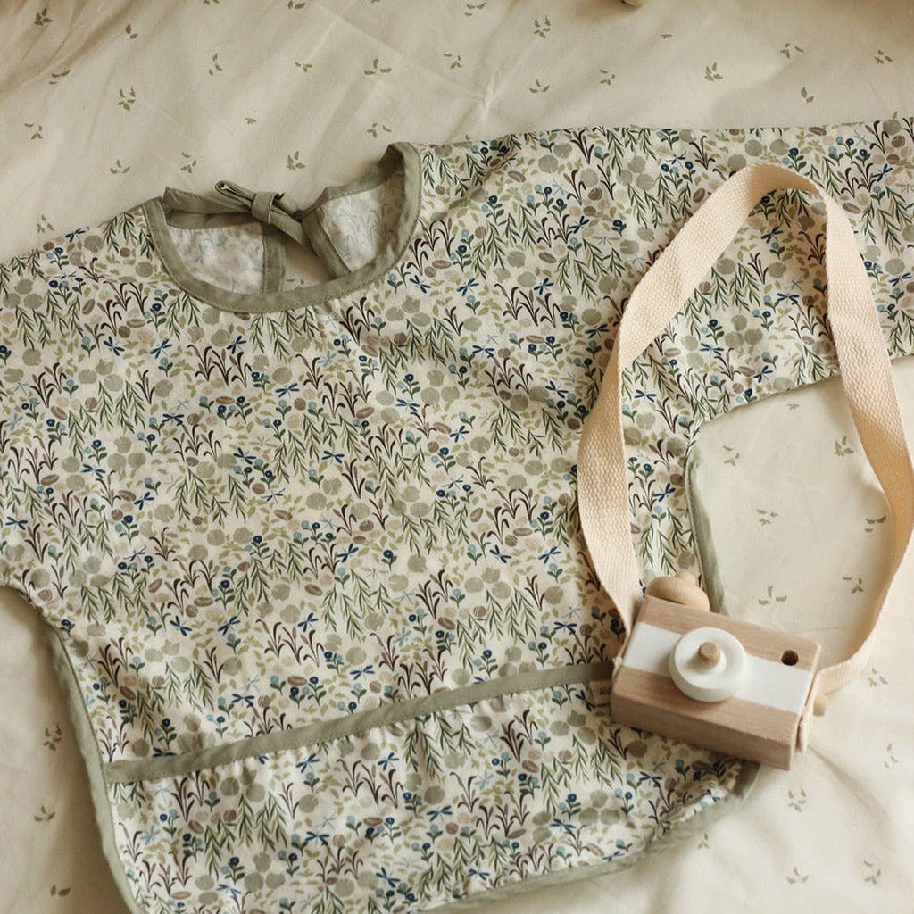 Organic Cotton Sleeved Bib - Riverbank