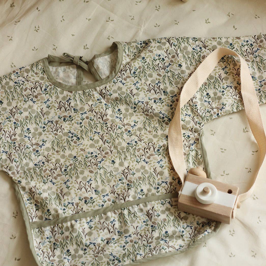 Organic Cotton Sleeved Bib - Riverbank