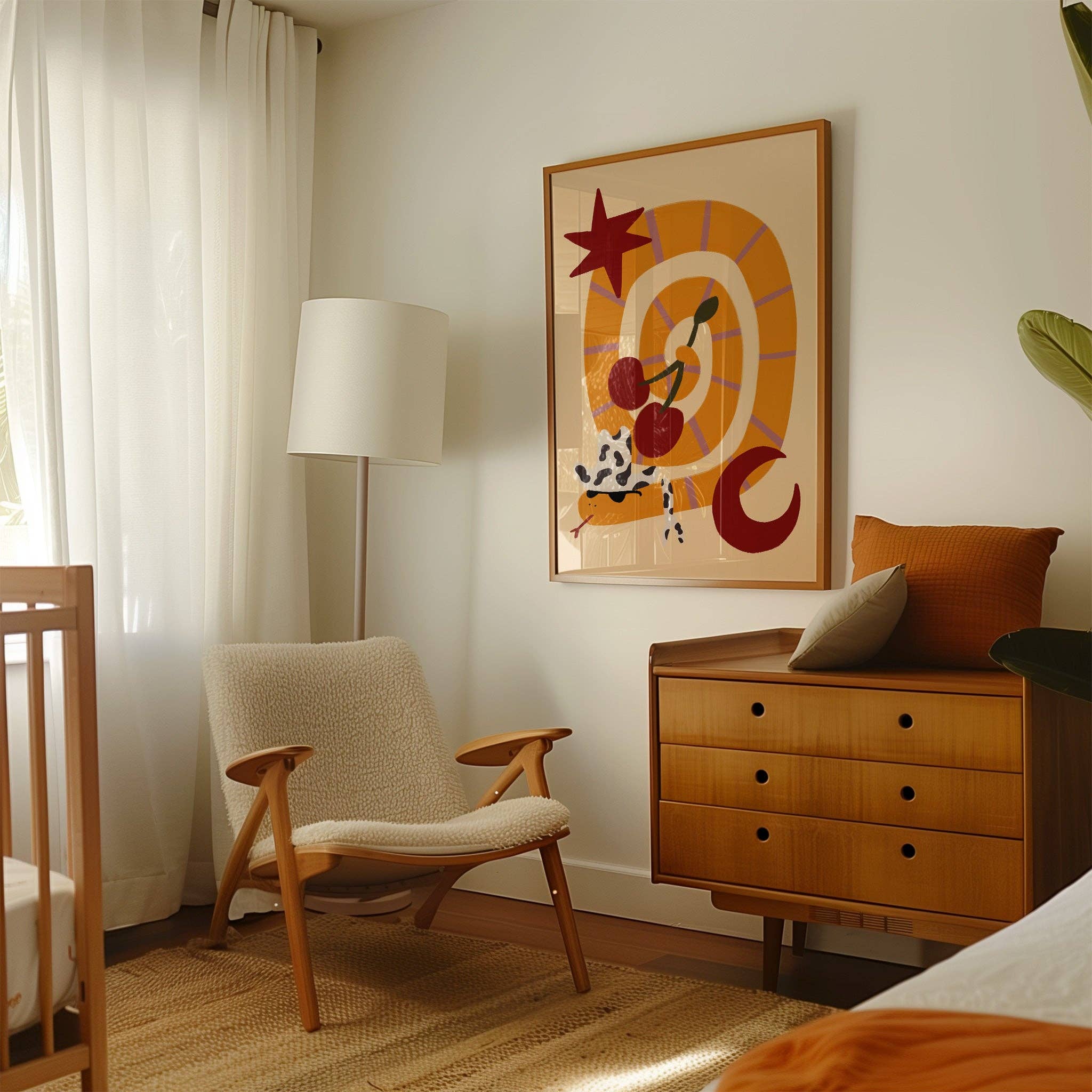 Nursery Print - Cowboy Wild West Snake