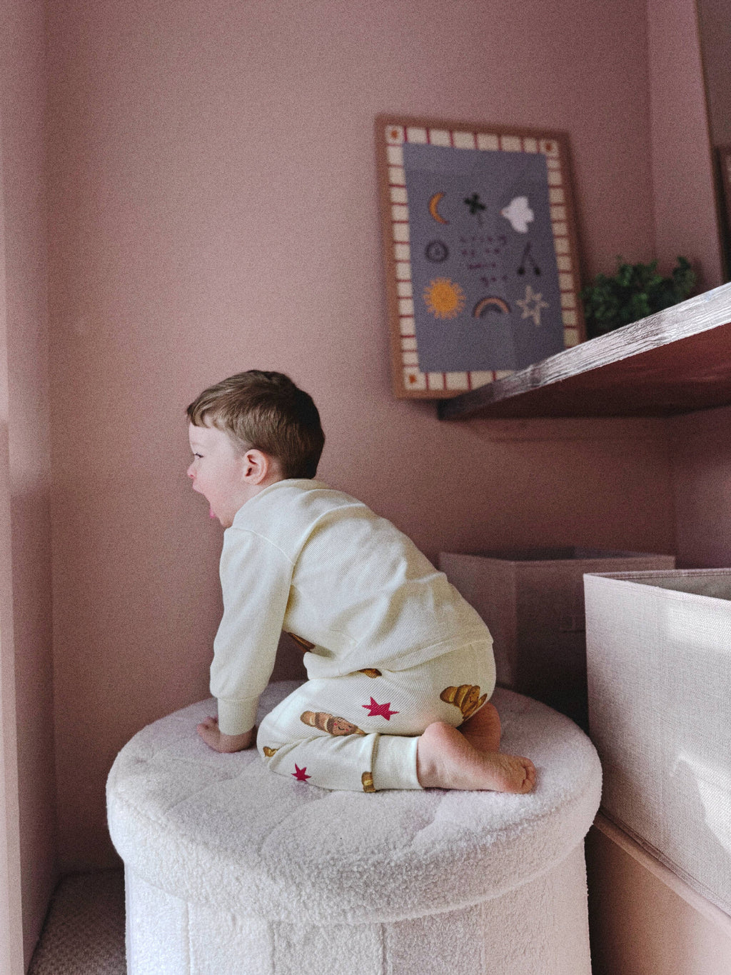 Kids Pyjamas - Merci Croissants Print