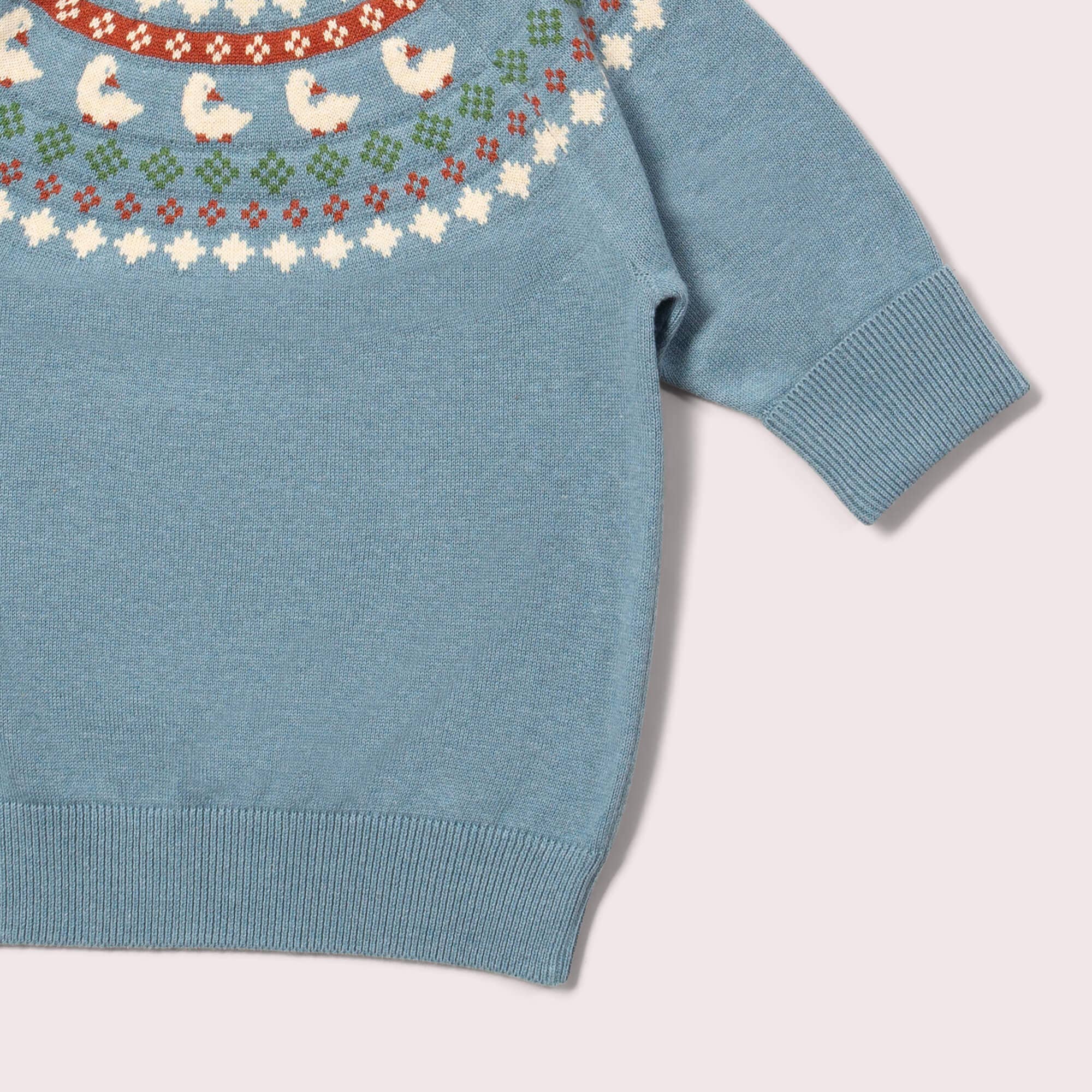 Blue Little Ducks Fairisle Knitted Jumper
