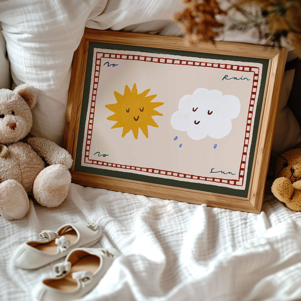 Nursery Print - No Rain, No Sun
