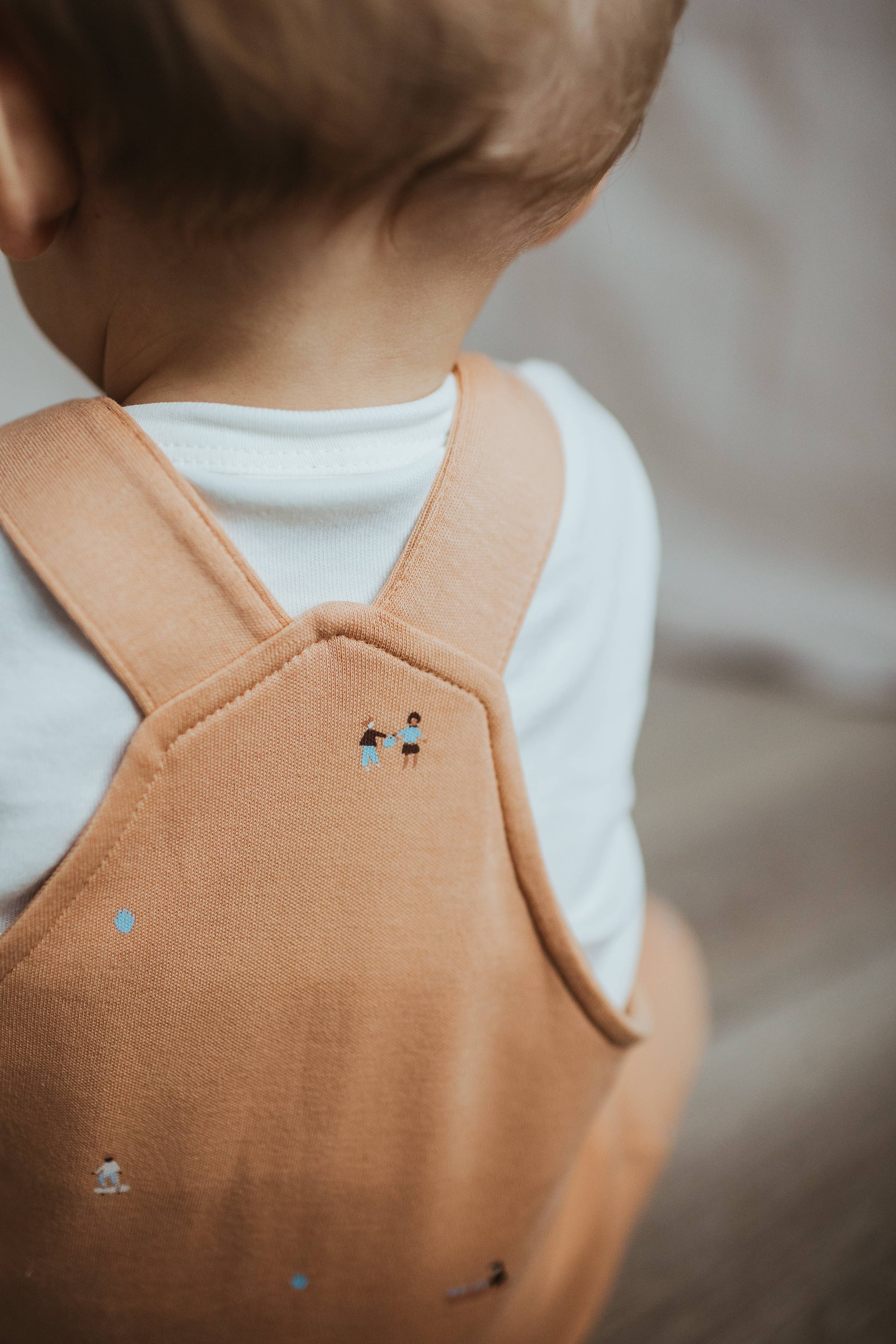 Organic Cotton Dungarees in Clay