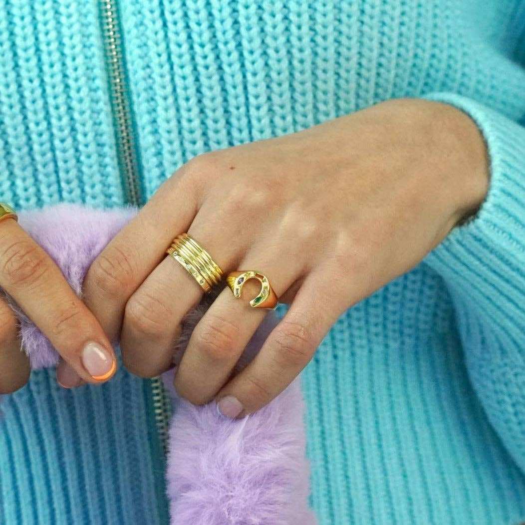 Kaleidoscope Lucky Charm Signet Ring