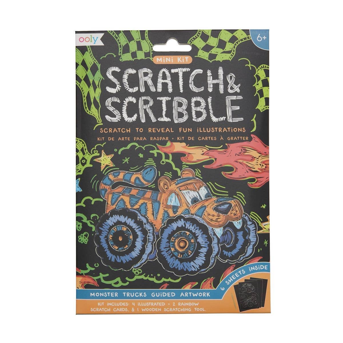 Scratch & Scribble: Mini Kit - Monster Trucks