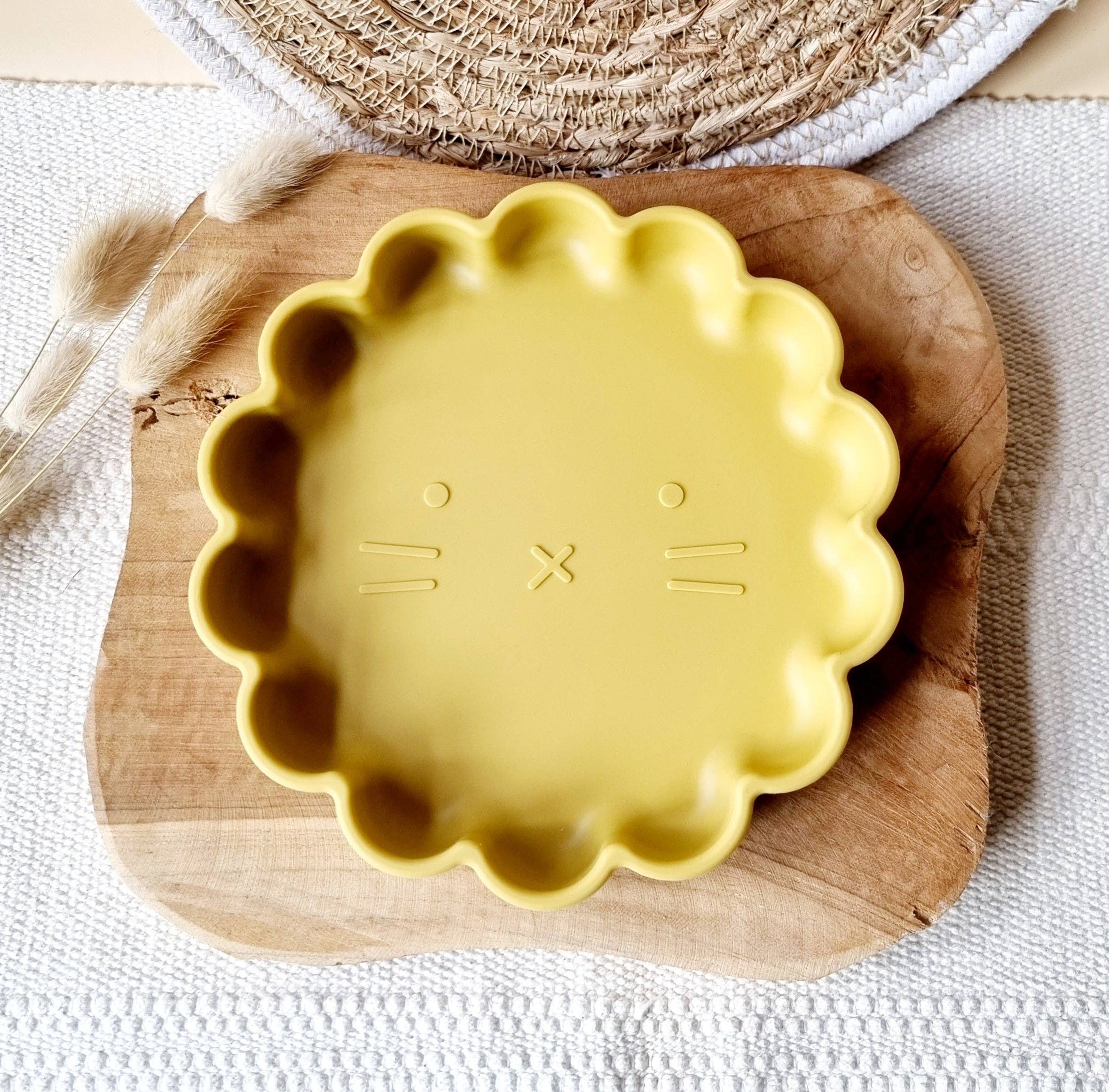 Silicone Lion Plate - Yellow