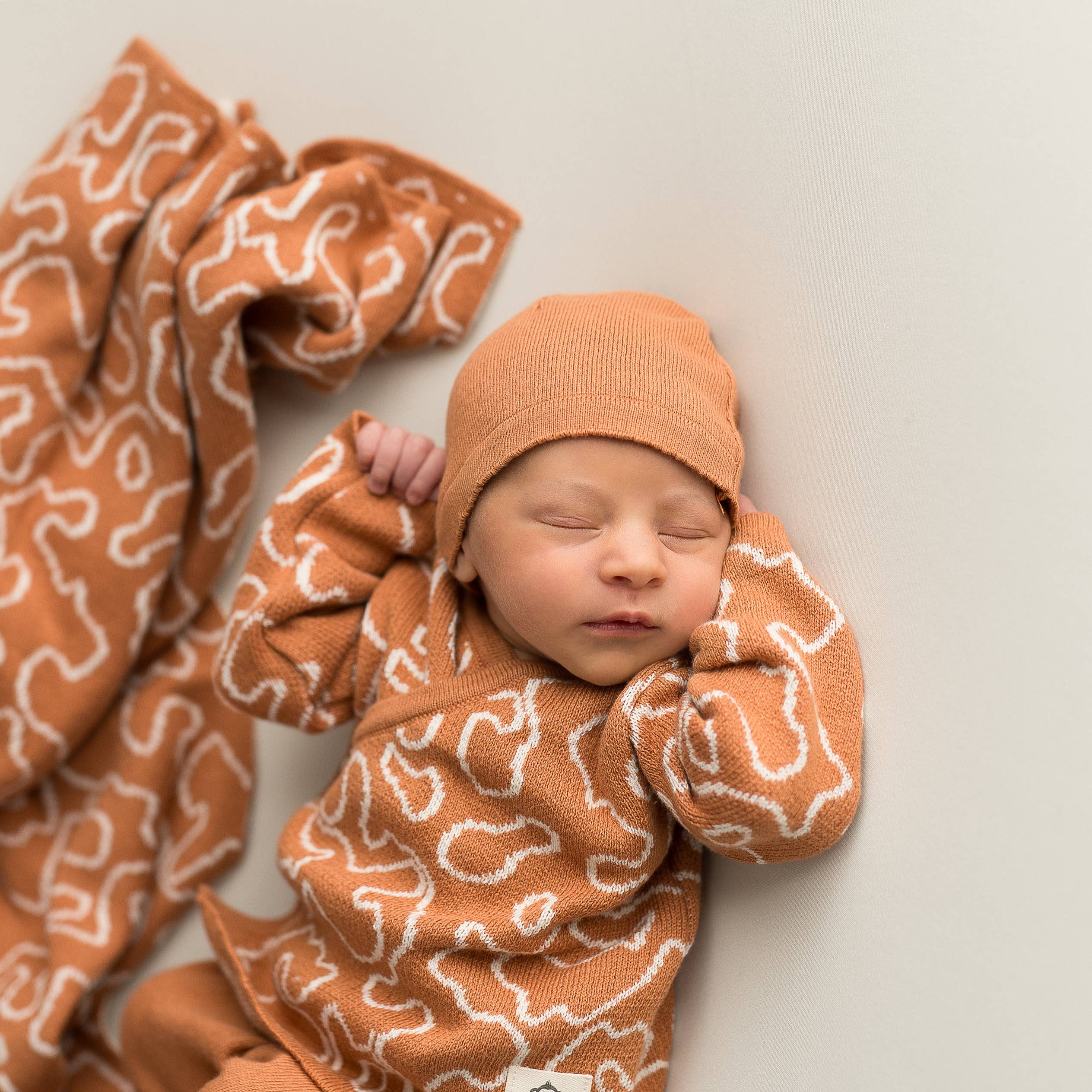 Baby Blanket - Brick Red Camouflage