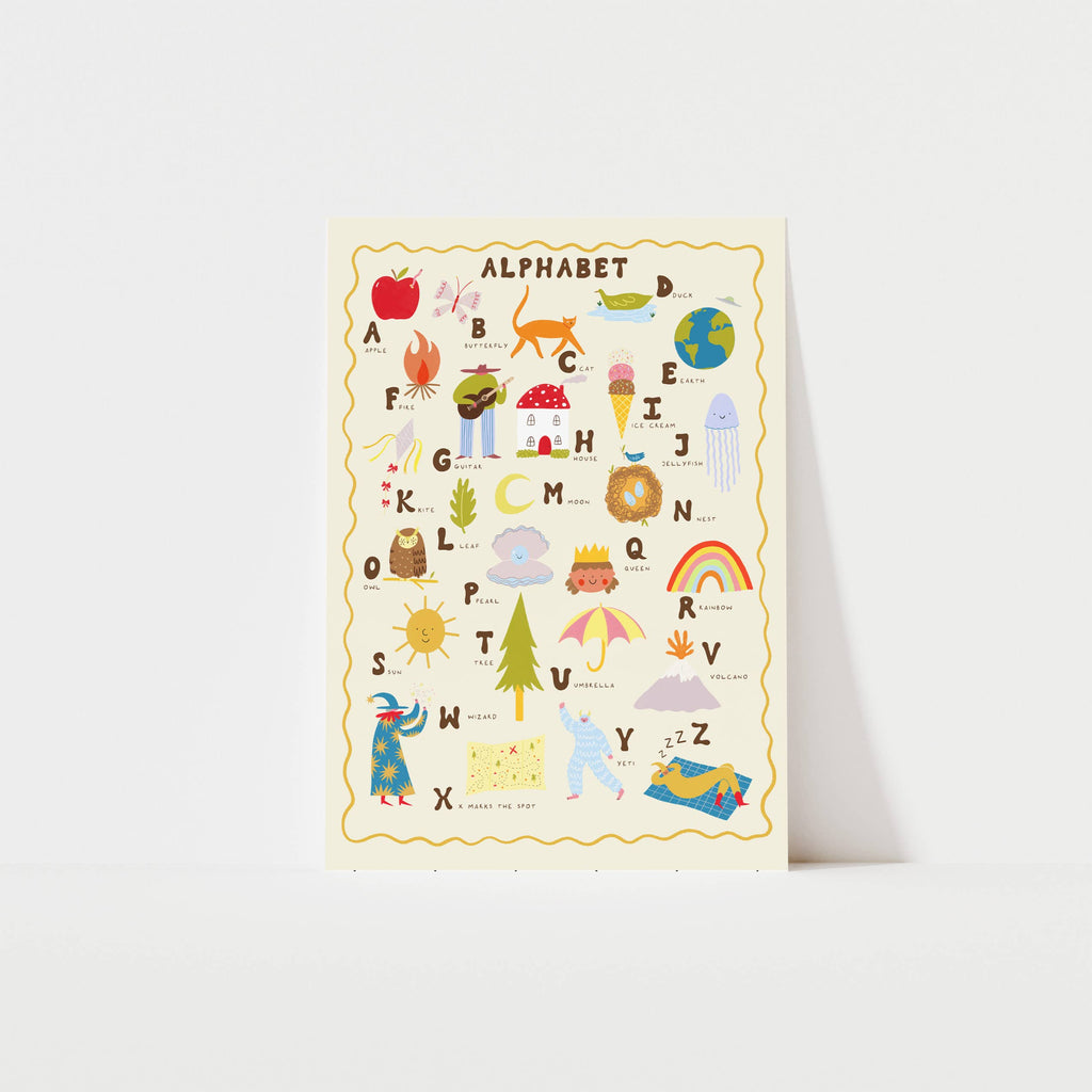 Illustrated Alphabet Art Print