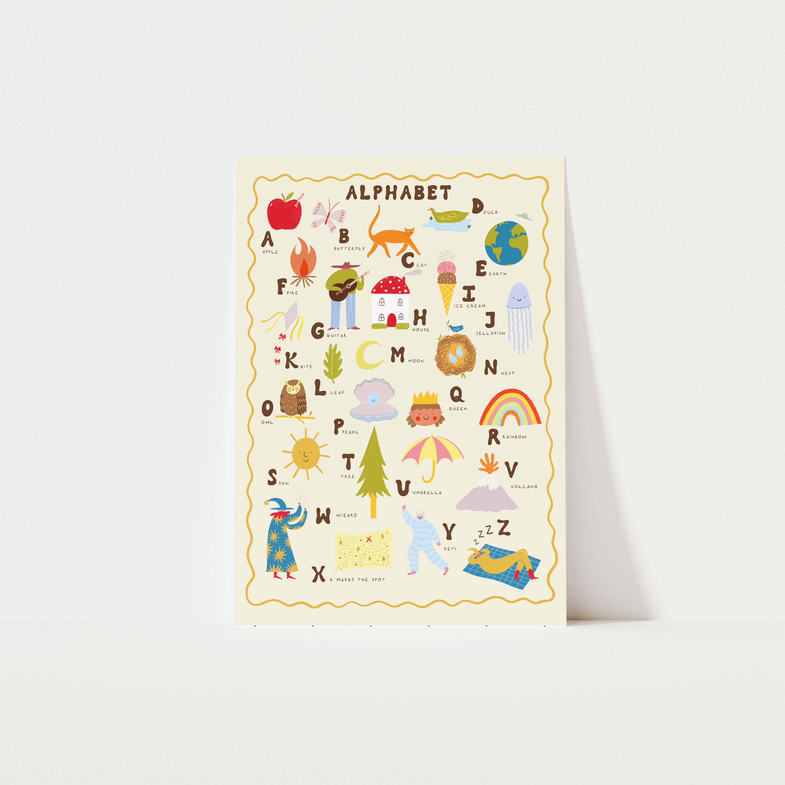 Illustrated Alphabet Art Print