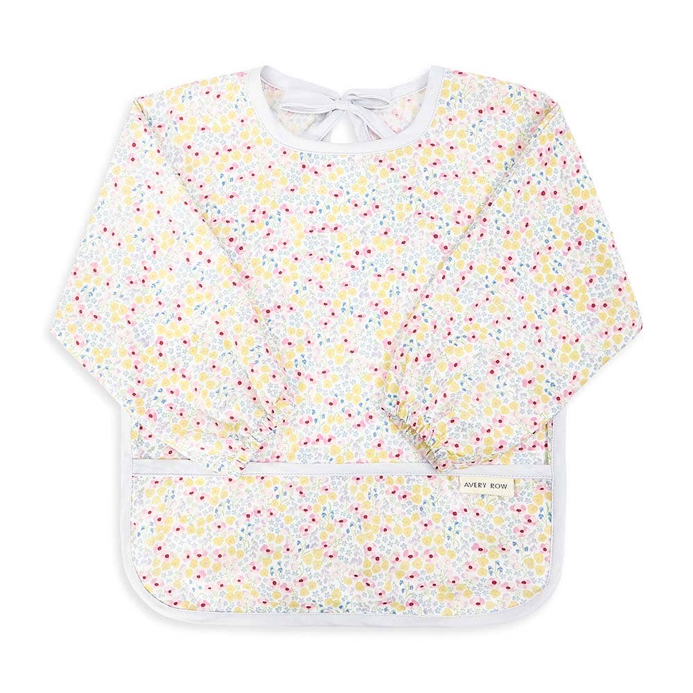 Organic Cotton Sleeved Bib -  Wildflower Garden