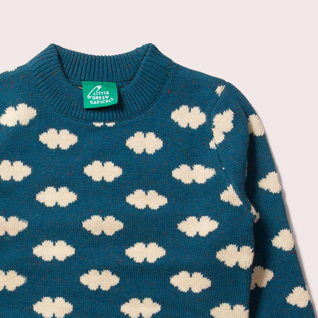 Teal Cloud Snuggly Knitted Jumper