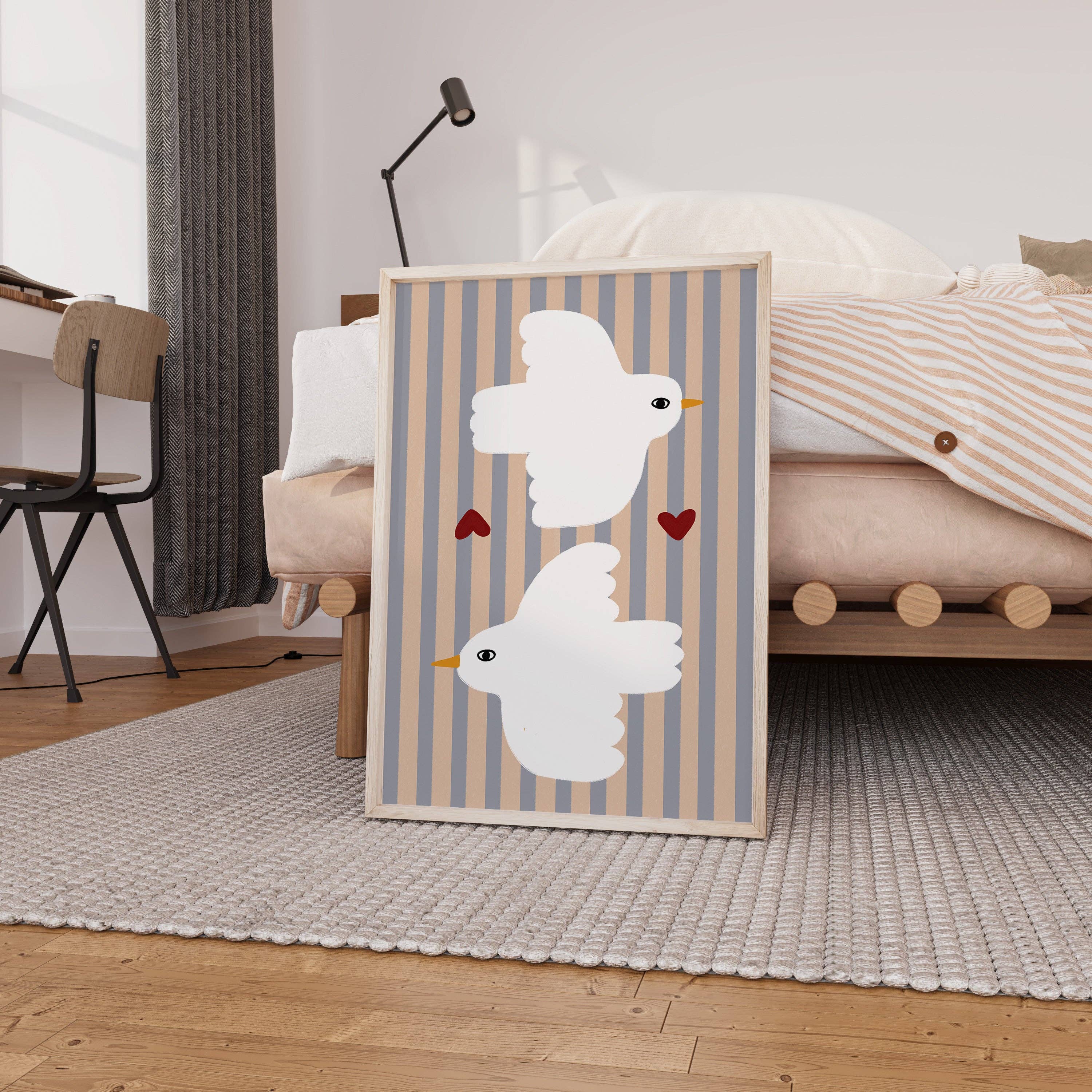 Nursery Print - Love Doves