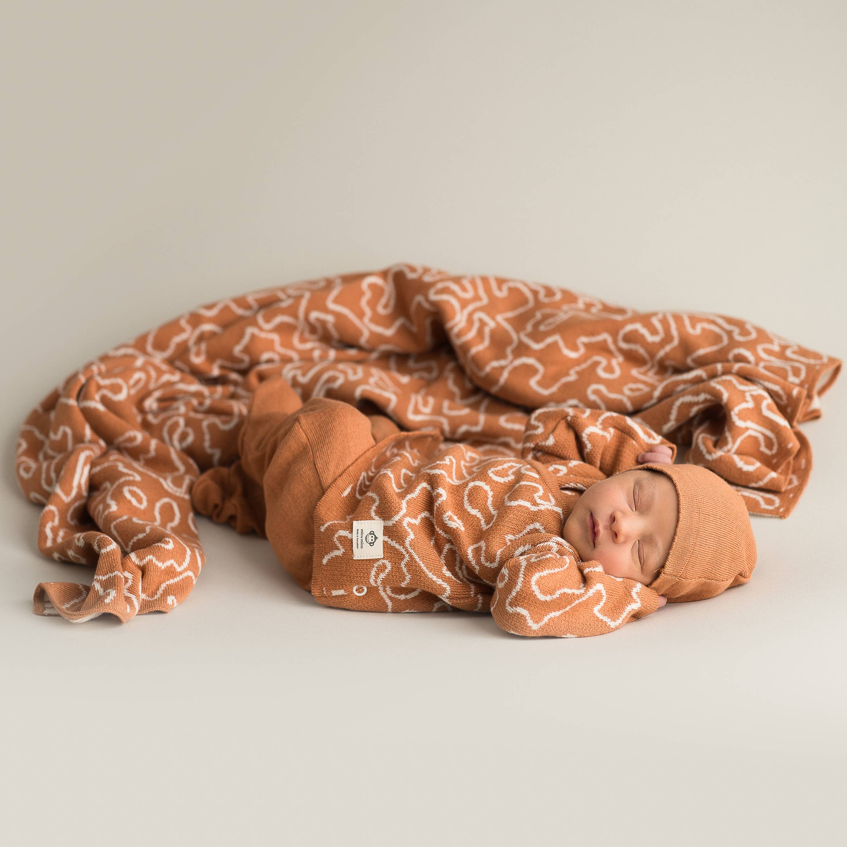 Baby Blanket - Brick Red Camouflage