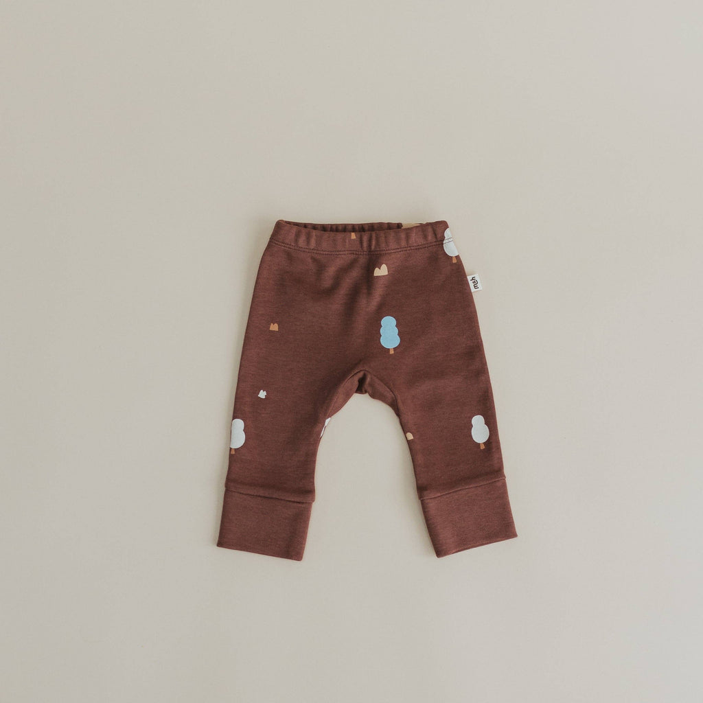 Organic Cotton Leggings in Raisin