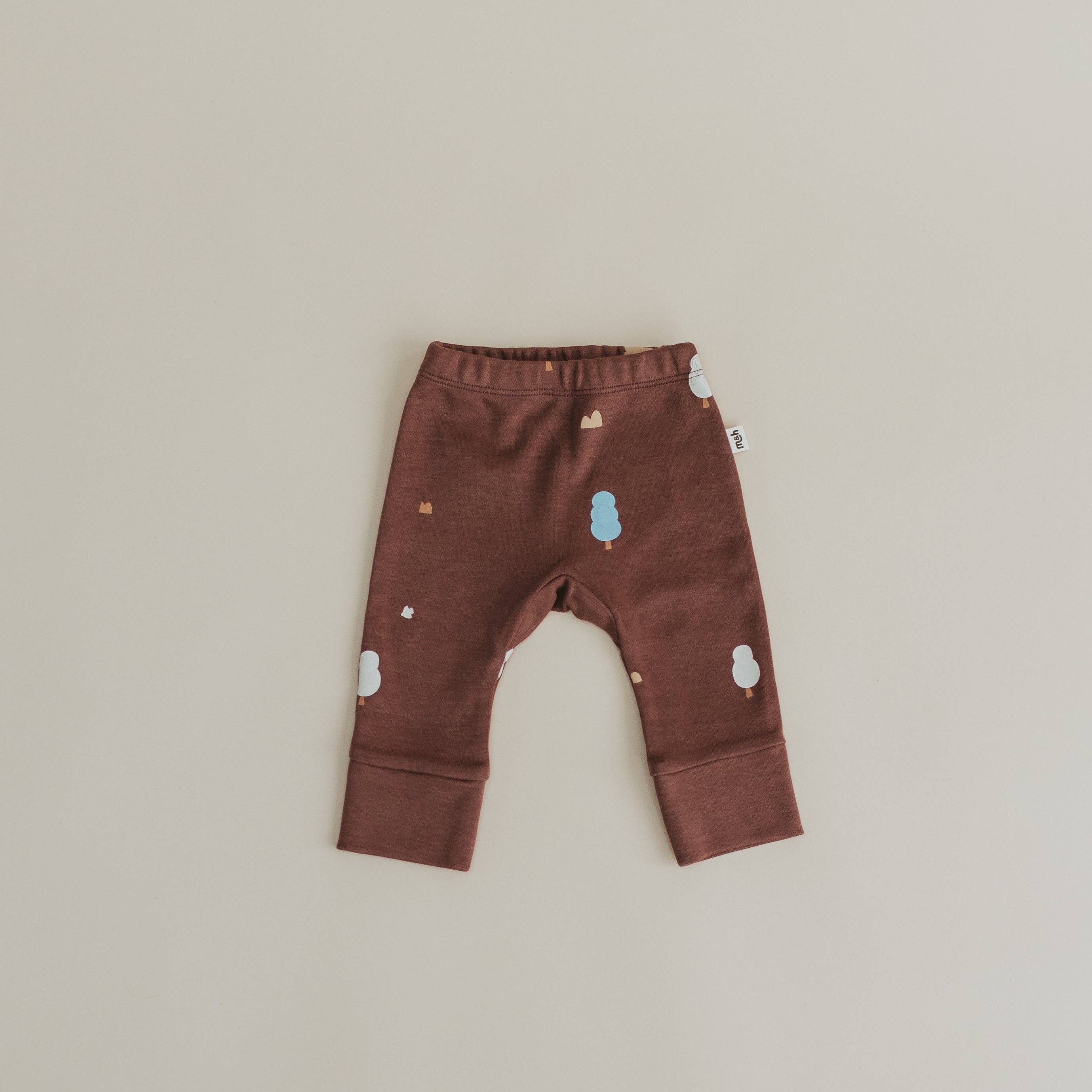 Organic Cotton Leggings in Raisin