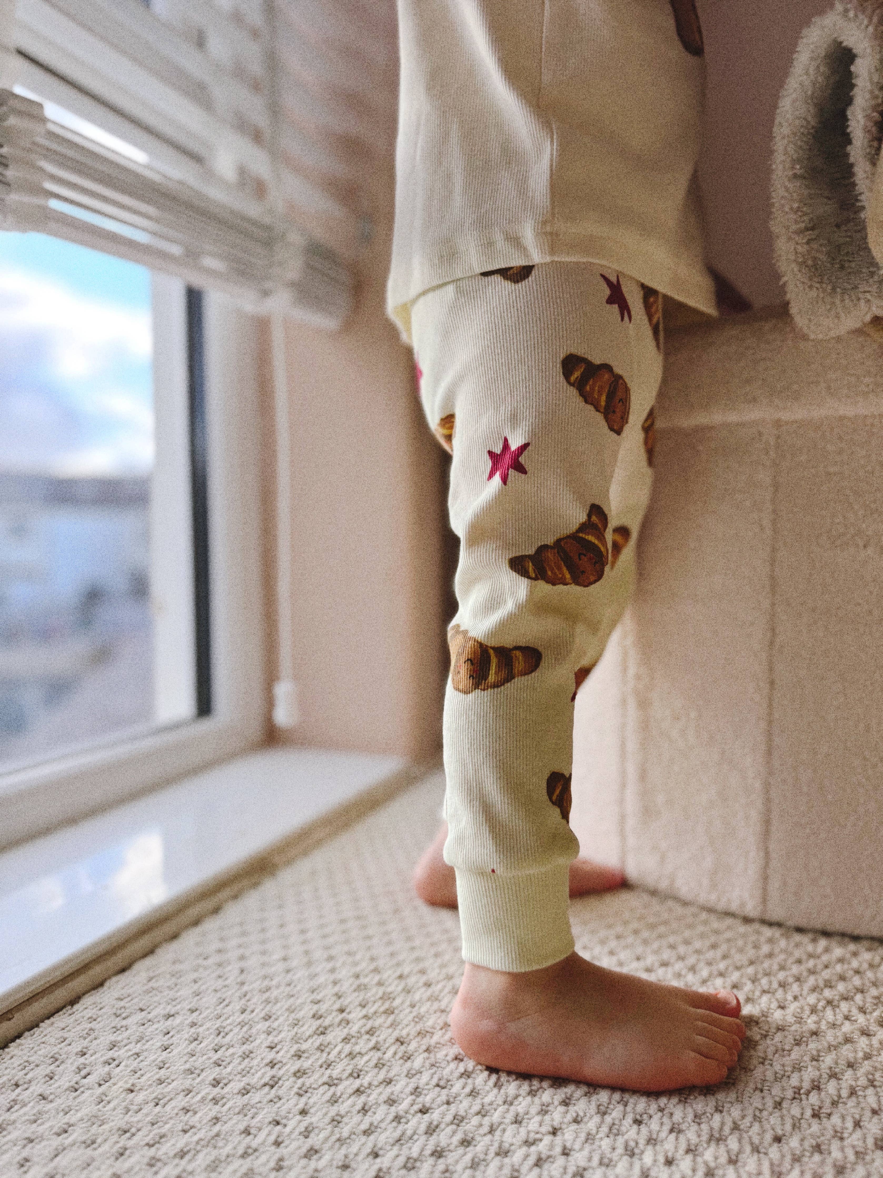 Kids Pyjamas - Merci Croissants Print