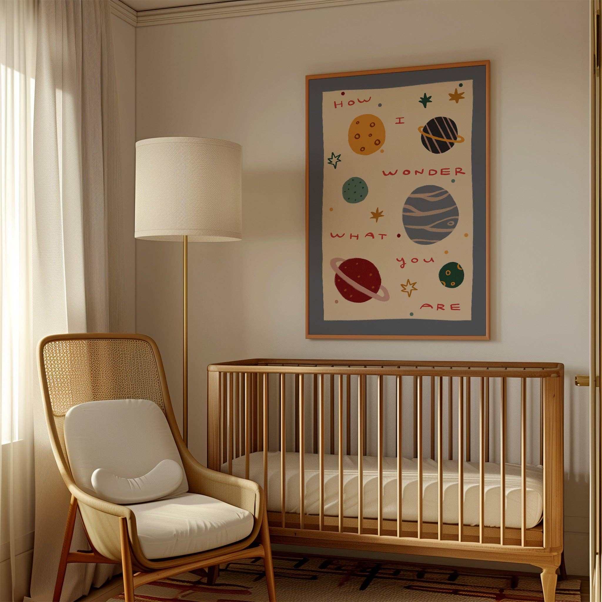 Nursery Print - Planets & Stars