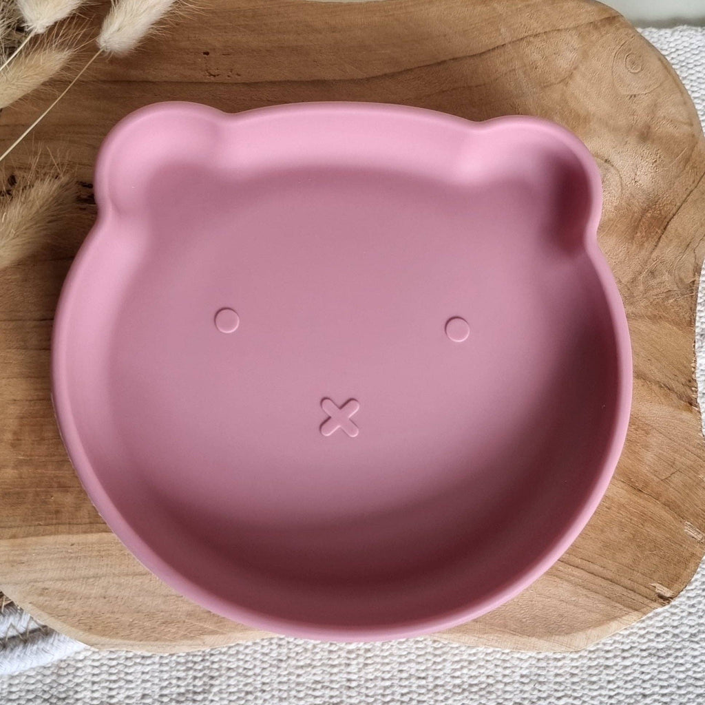 Silicone Bear Plate - Powder Pink