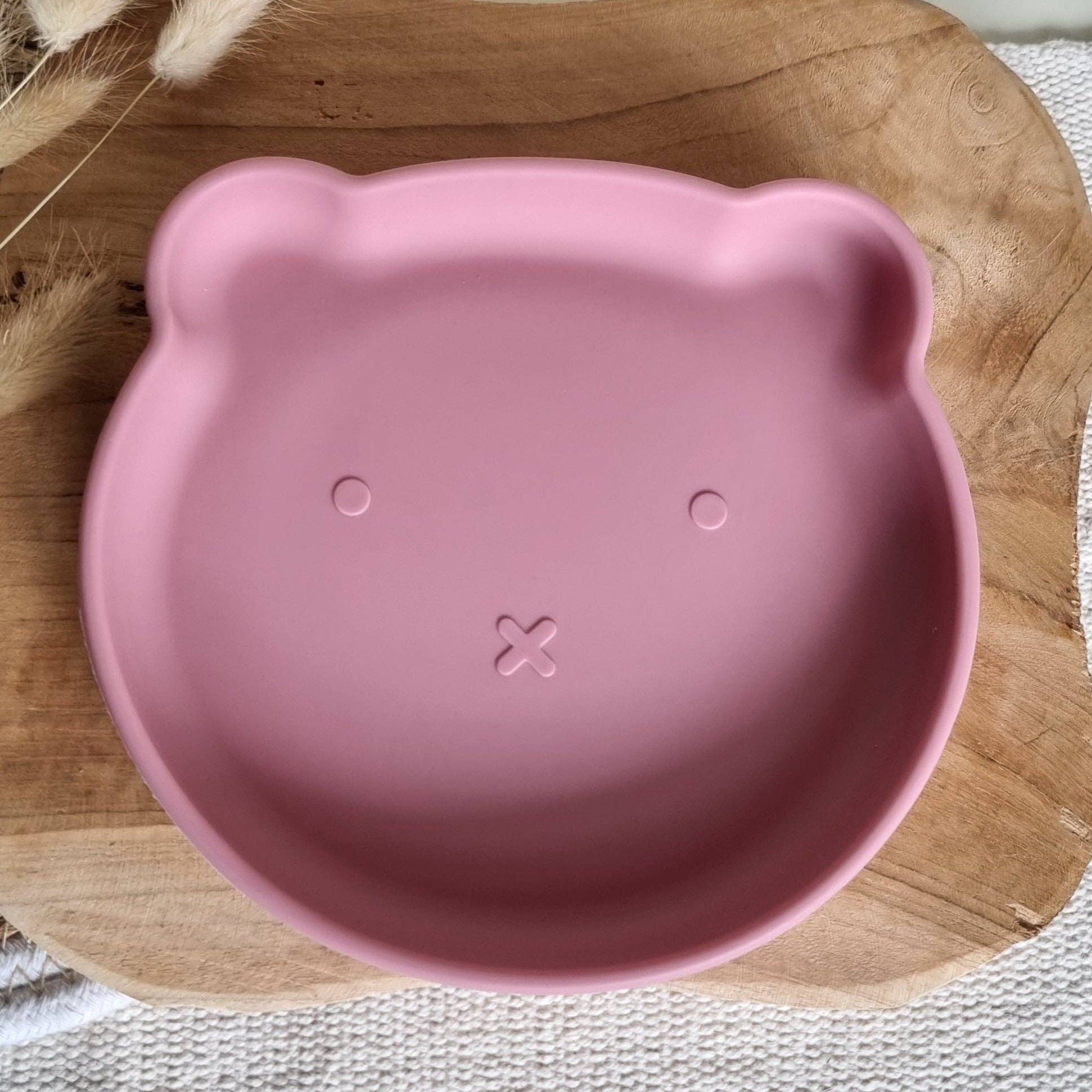 Silicone Bear Plate - Powder Pink