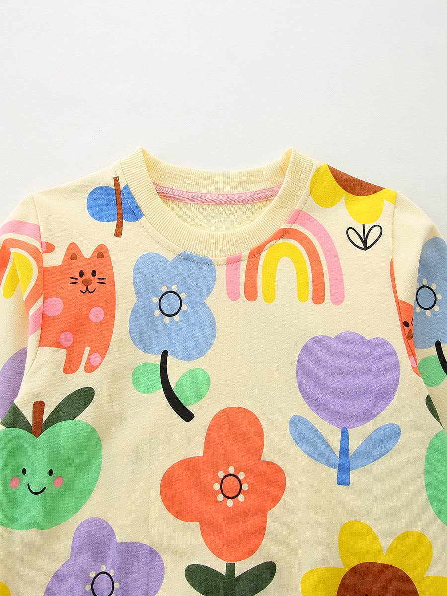 Kids Sweatshirt - Flower Print