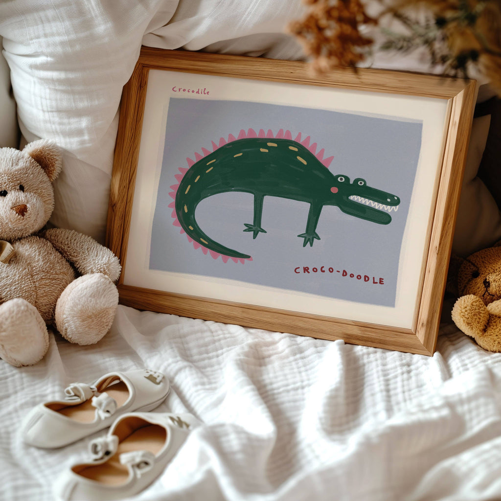 Nursery Print - Croco-doodle