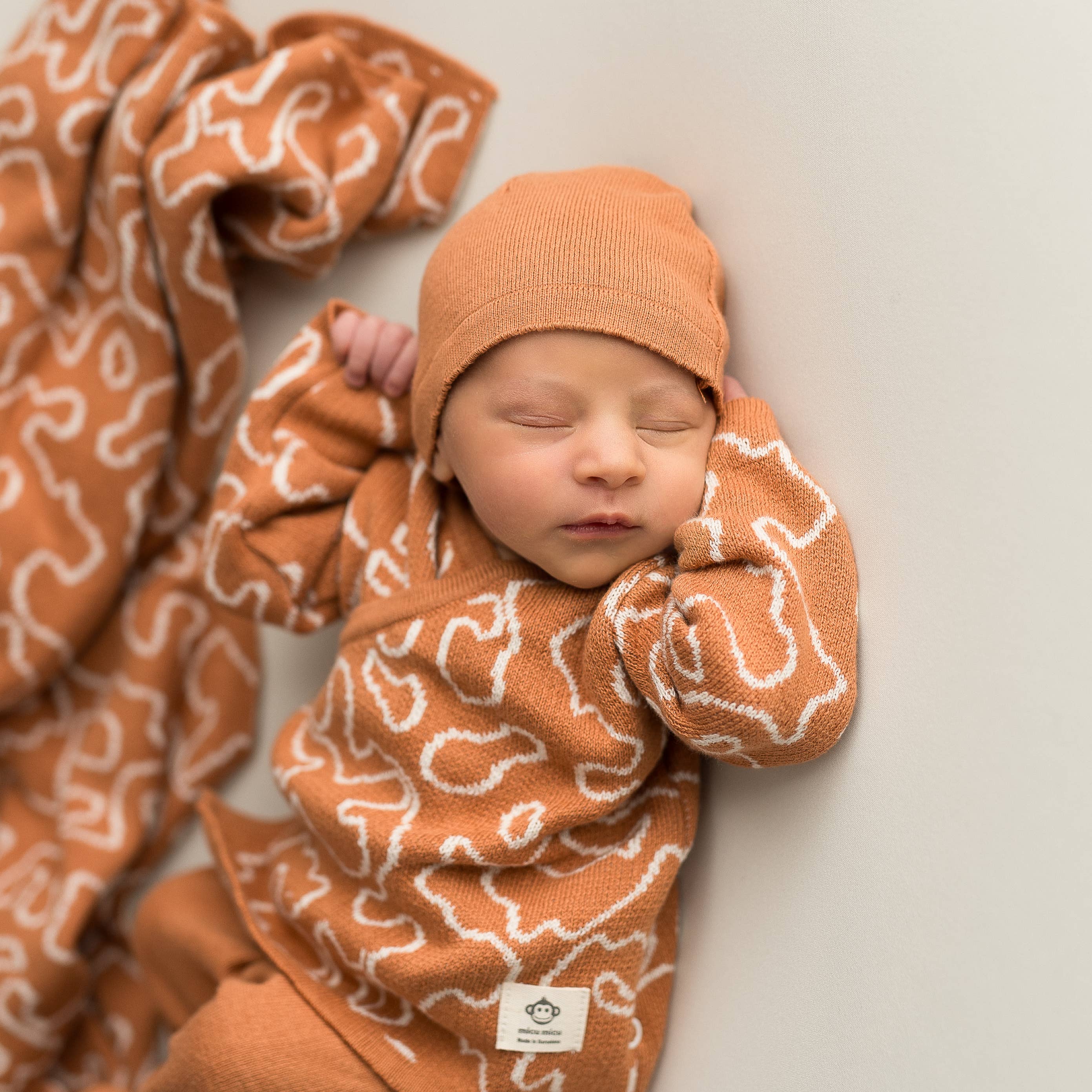 Baby Blanket - Brick Red Camouflage