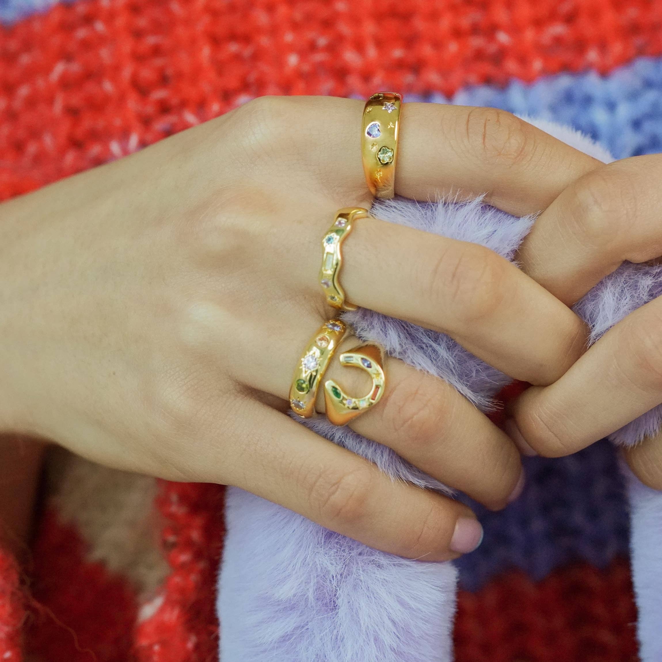 Kaleidoscope Lucky Charm Signet Ring