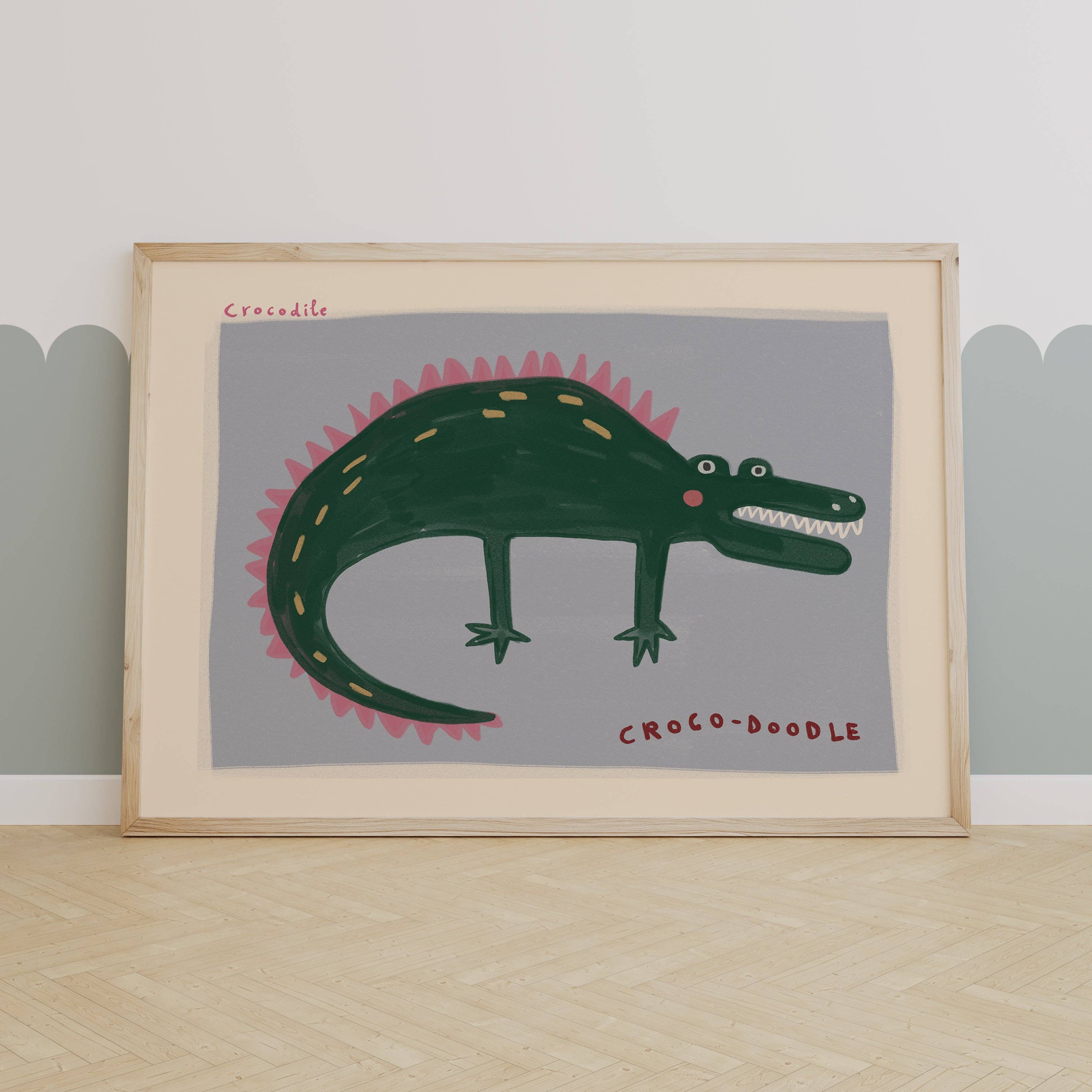 Nursery Print - Croco-doodle