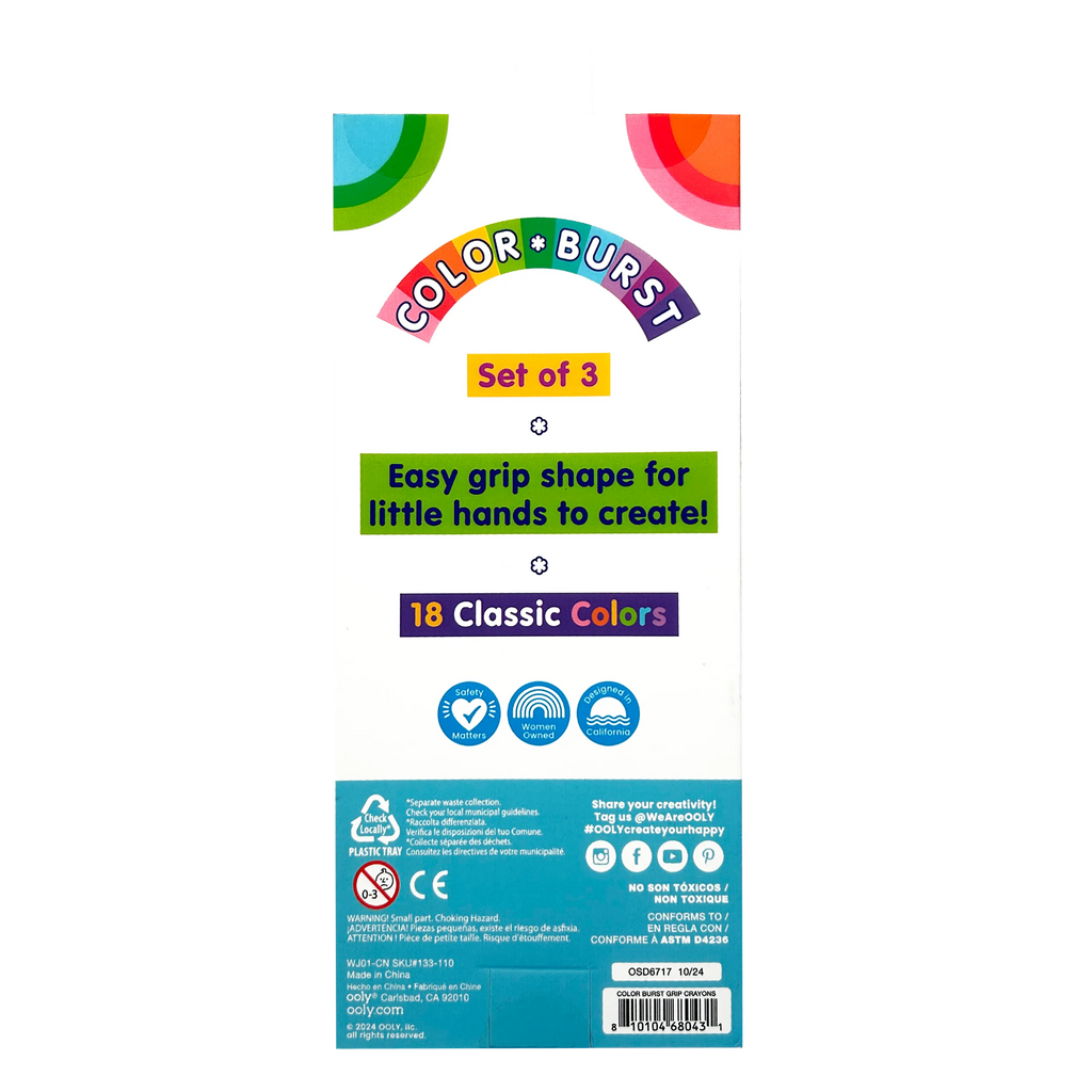 Color Burst: Grip Crayons (Set of 3)