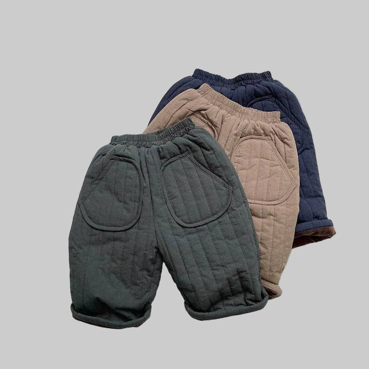 Quilted Cotton Trousers - Green