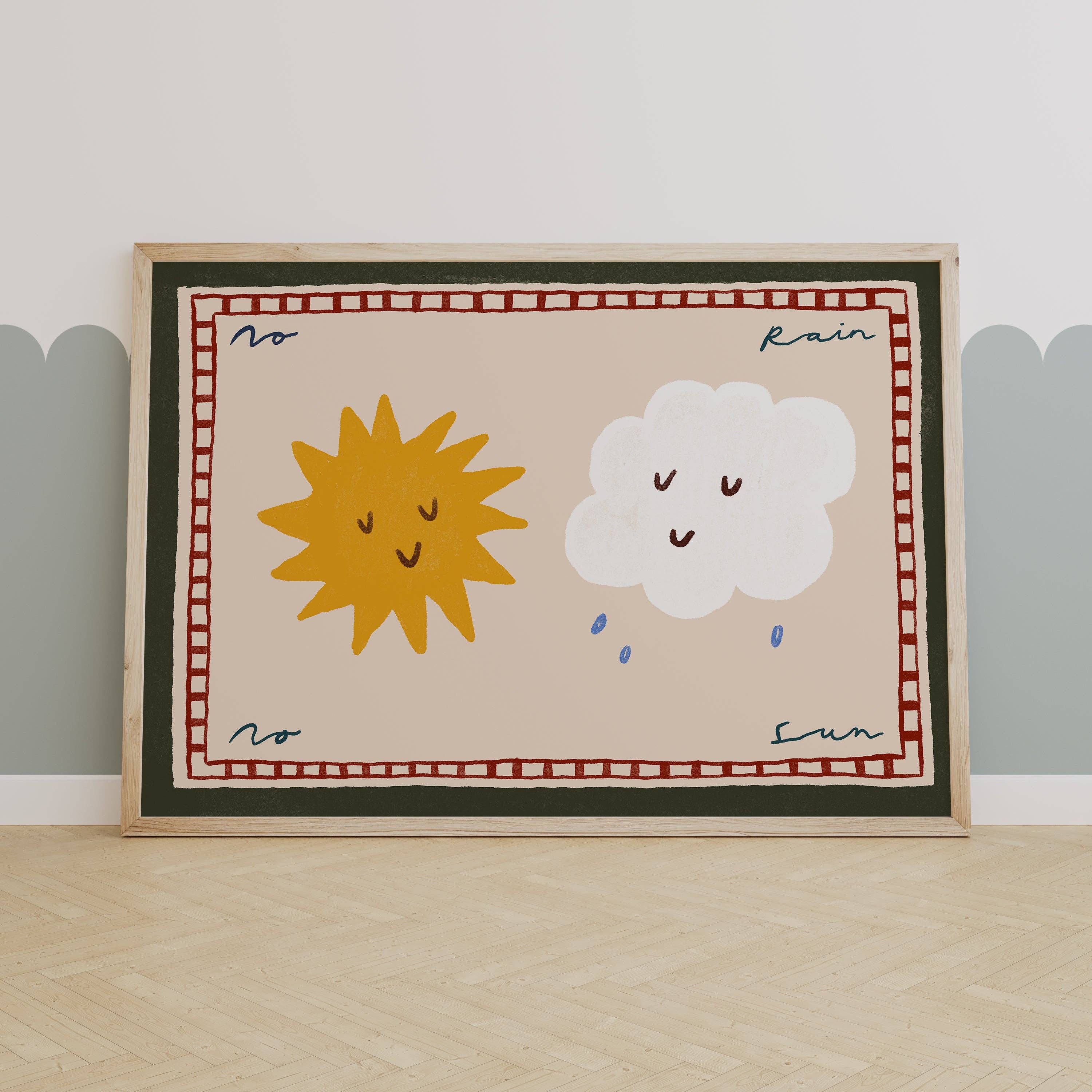 Nursery Print - No Rain, No Sun