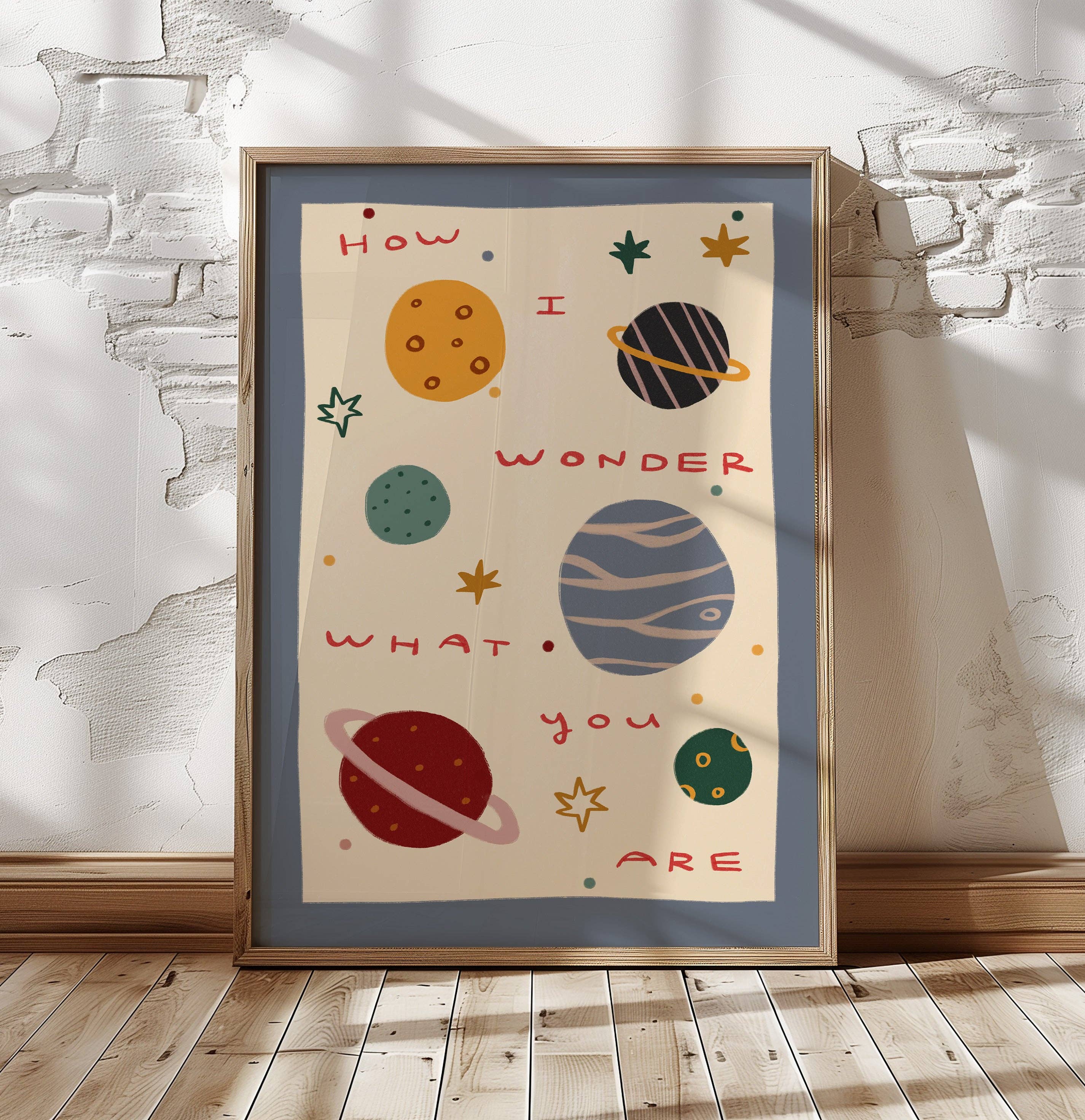 Nursery Print - Planets & Stars