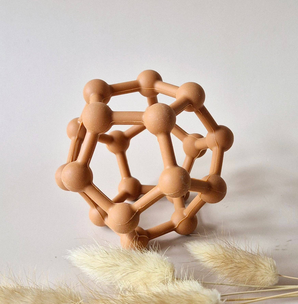 Silicone Flexible Motor Ball - With Bumps - Rust