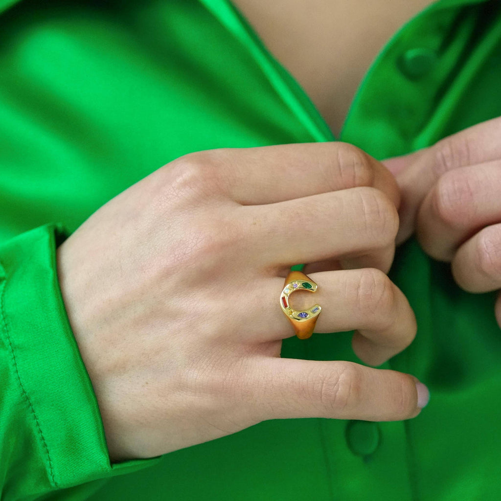 Kaleidoscope Lucky Charm Signet Ring